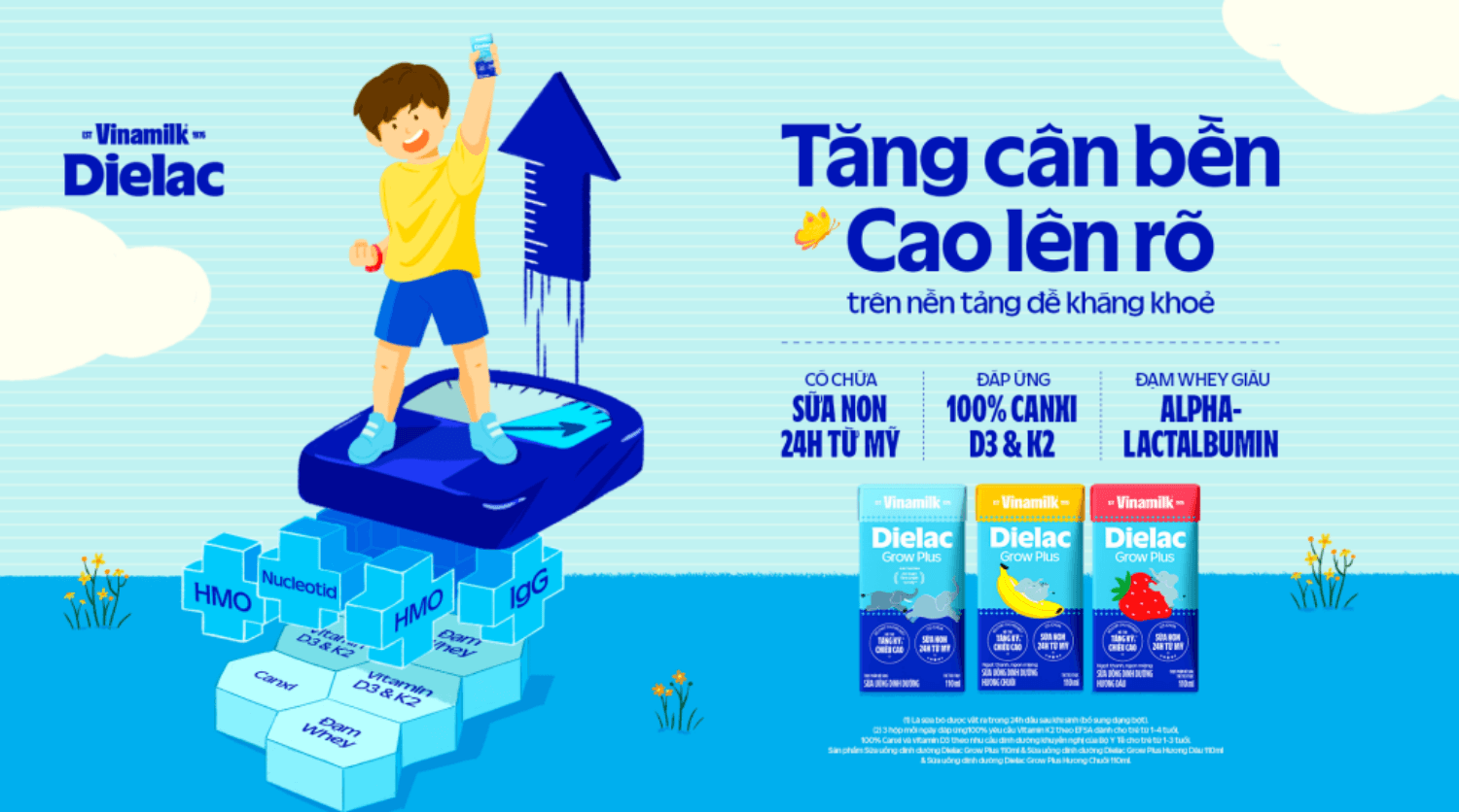Dielac Grow Plus giúp bé tăng cân