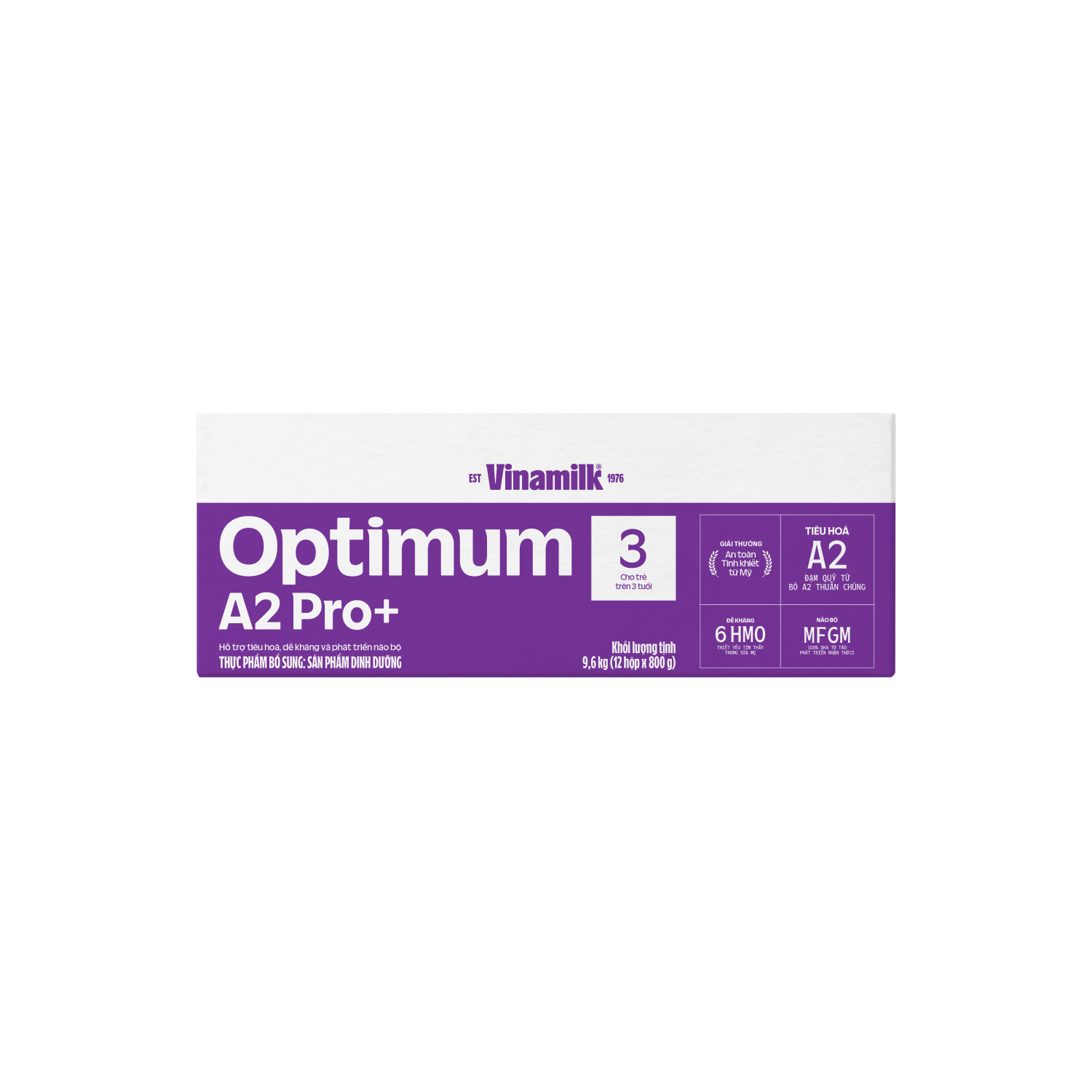 Sữa bột trẻ em Optimum A2 Pro 3+ (trên 3 tuổi) 800g