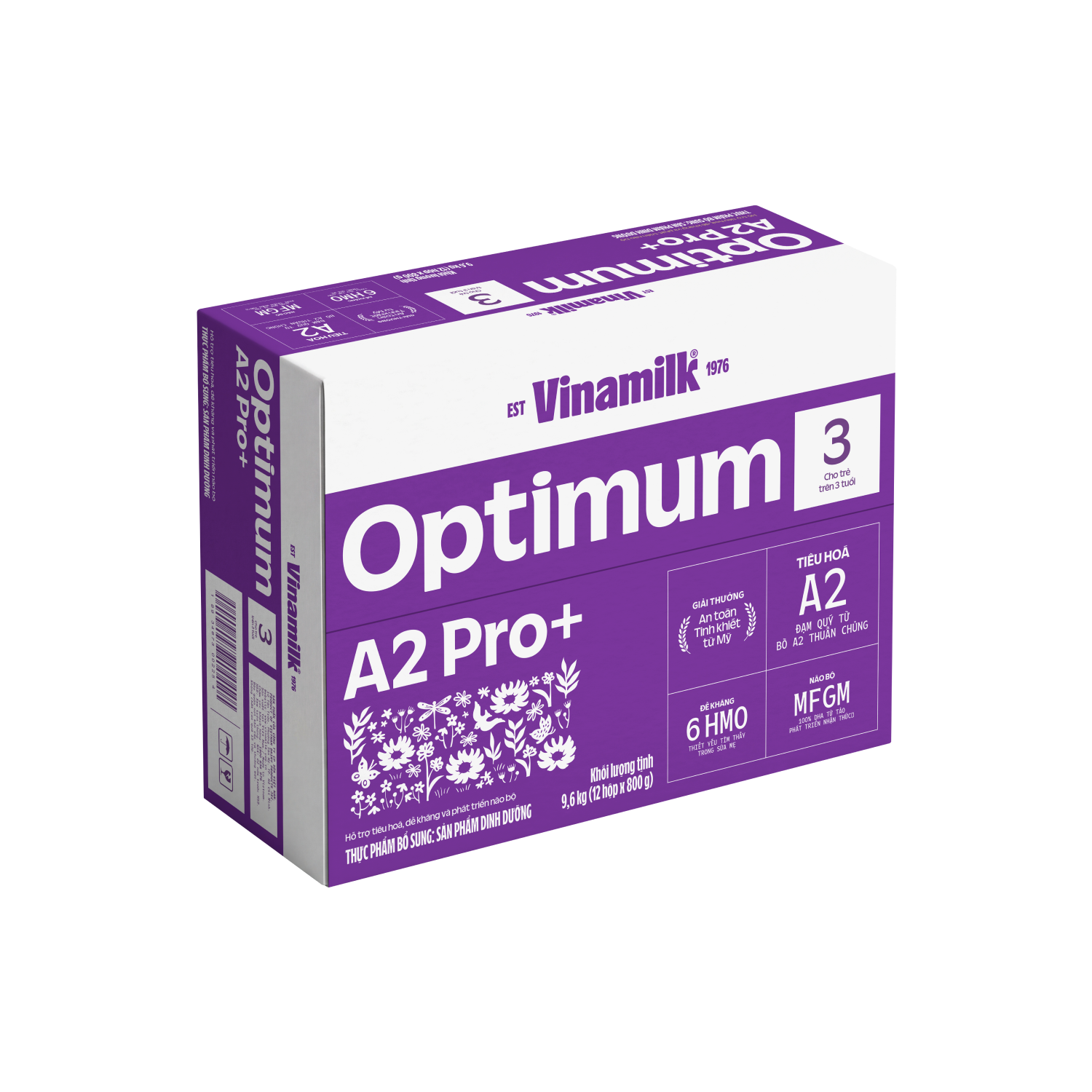 Sữa bột trẻ em Optimum A2 Pro 3+ (trên 3 tuổi) 800g