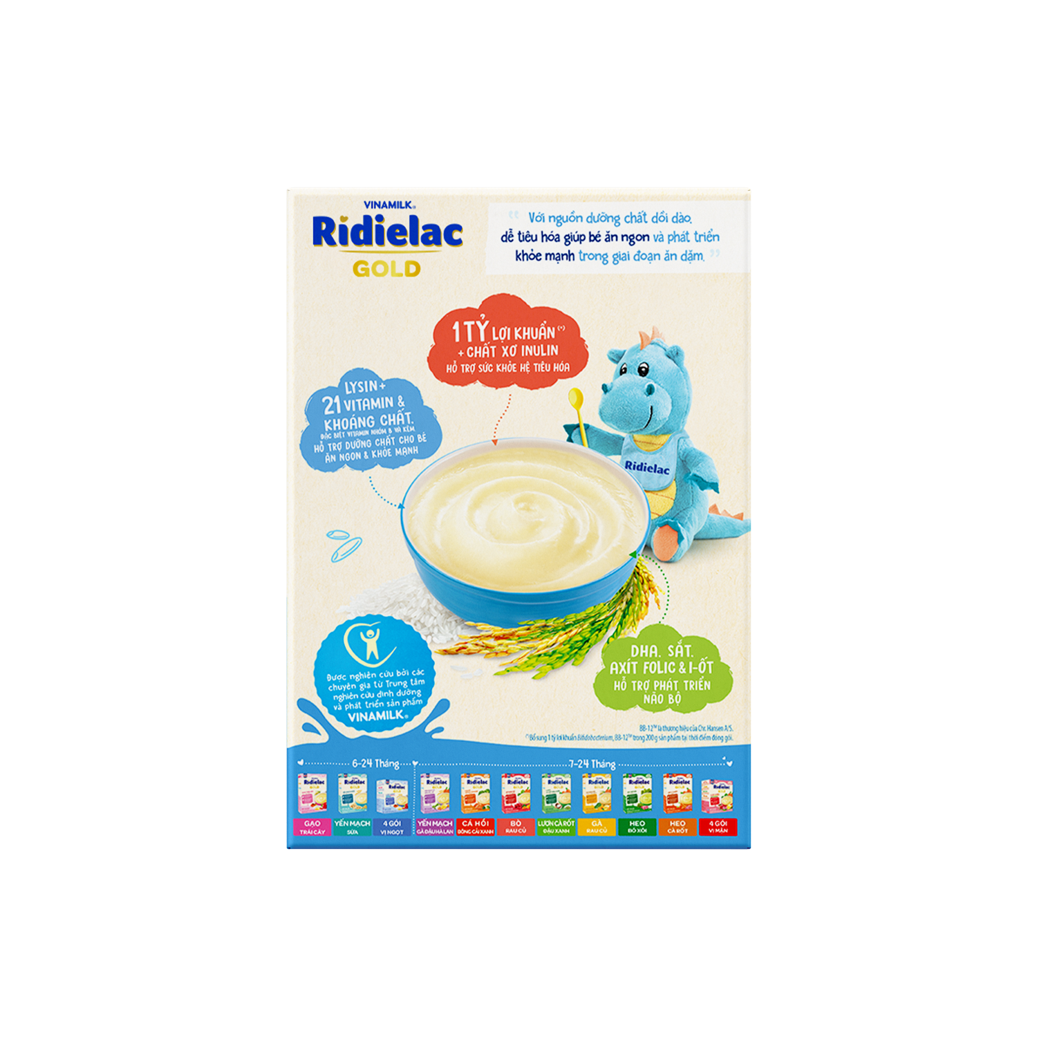 Bột ăn dặm Ridielac Gold Gạo Sữa 200g