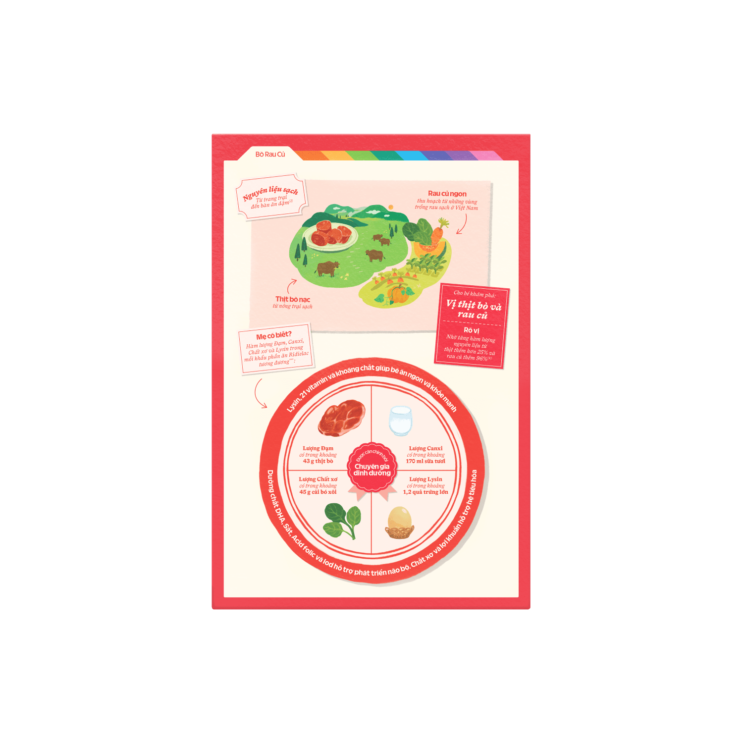 Bột ăn dặm Ridielac Bò Rau củ 200g