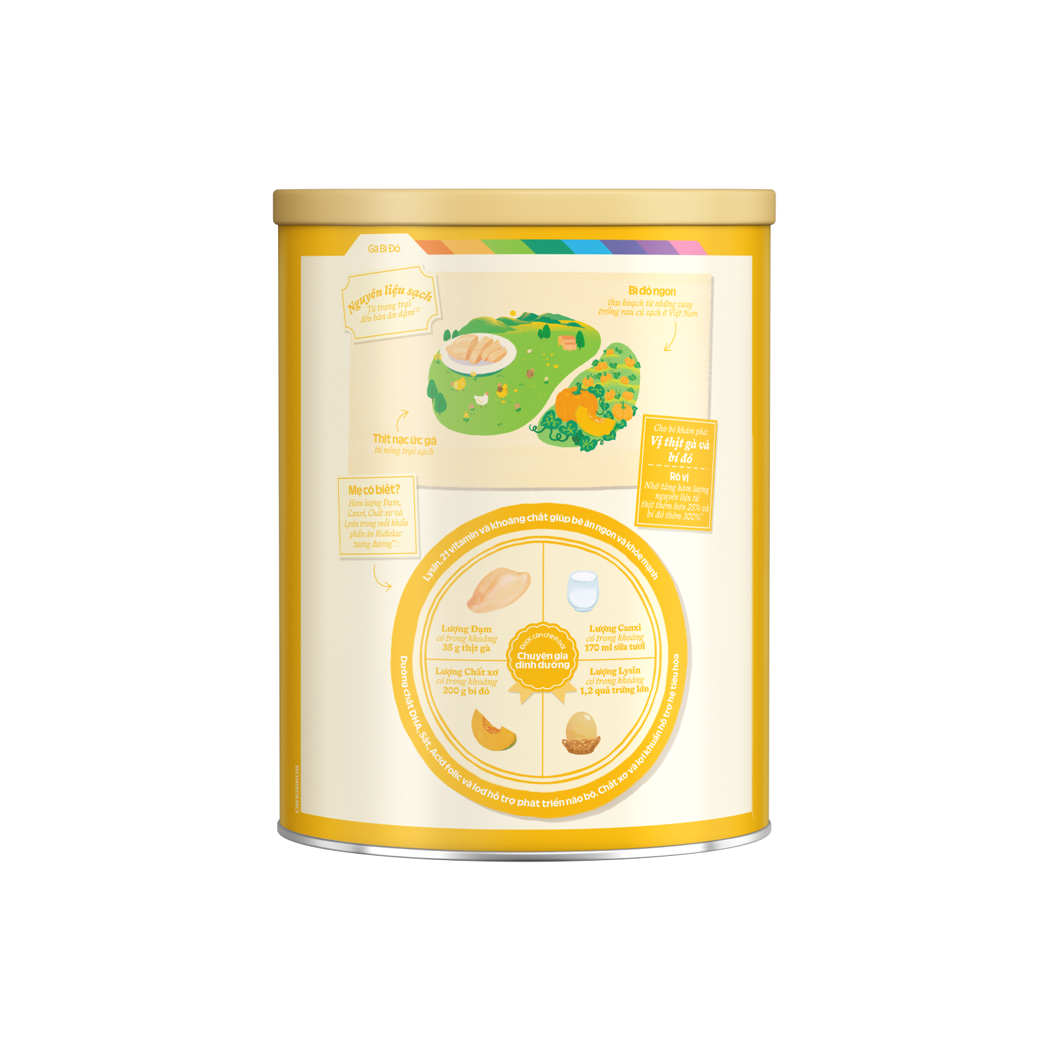 Bột ăn dặm Ridielac Gà bí đỏ 350g