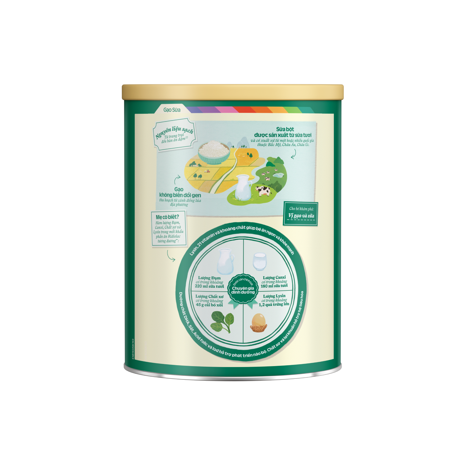 Bột ăn dặm Ridielac Gold Gạo Sữa 350g
