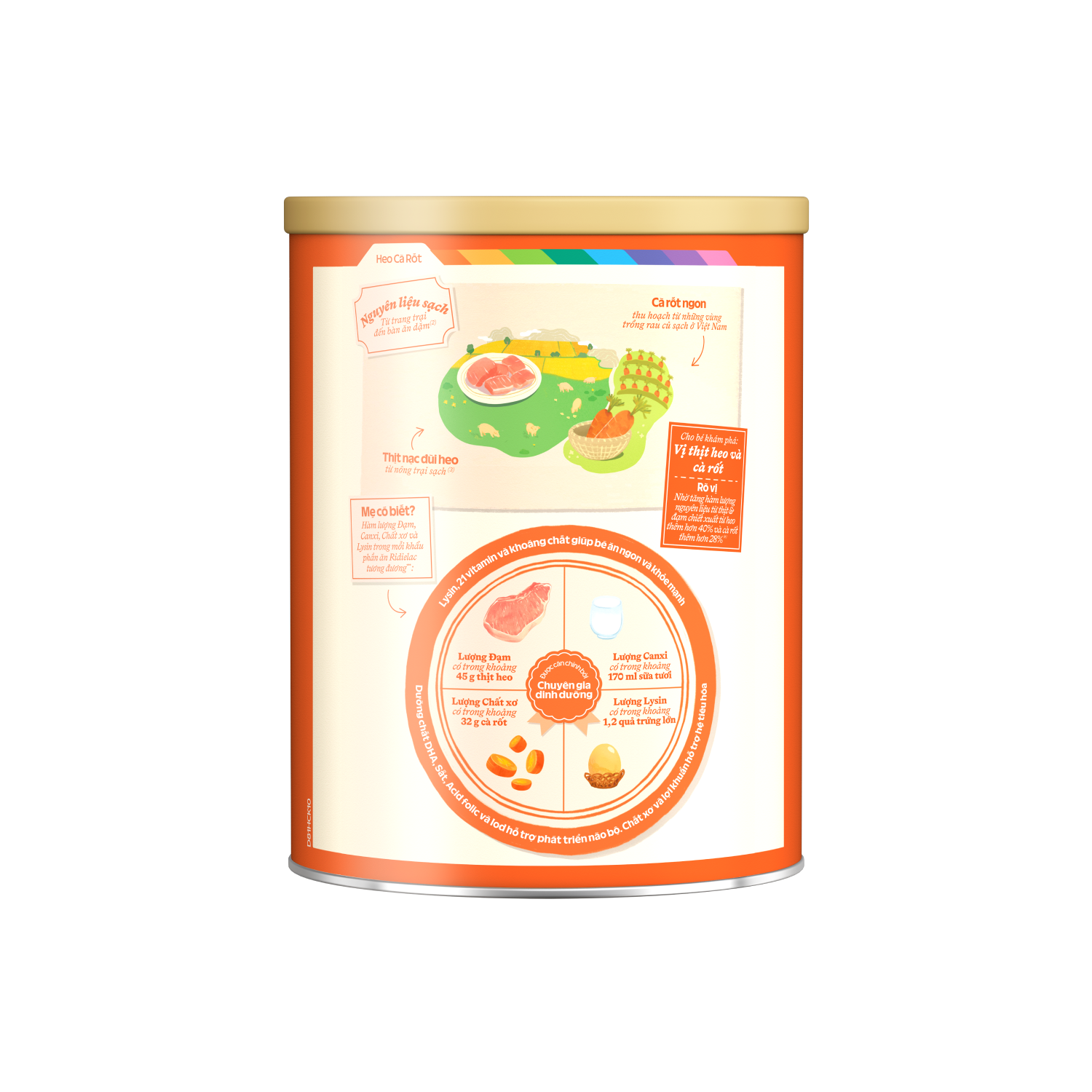 Bột ăn dặm Ridielac Heo Cà Rốt 350g