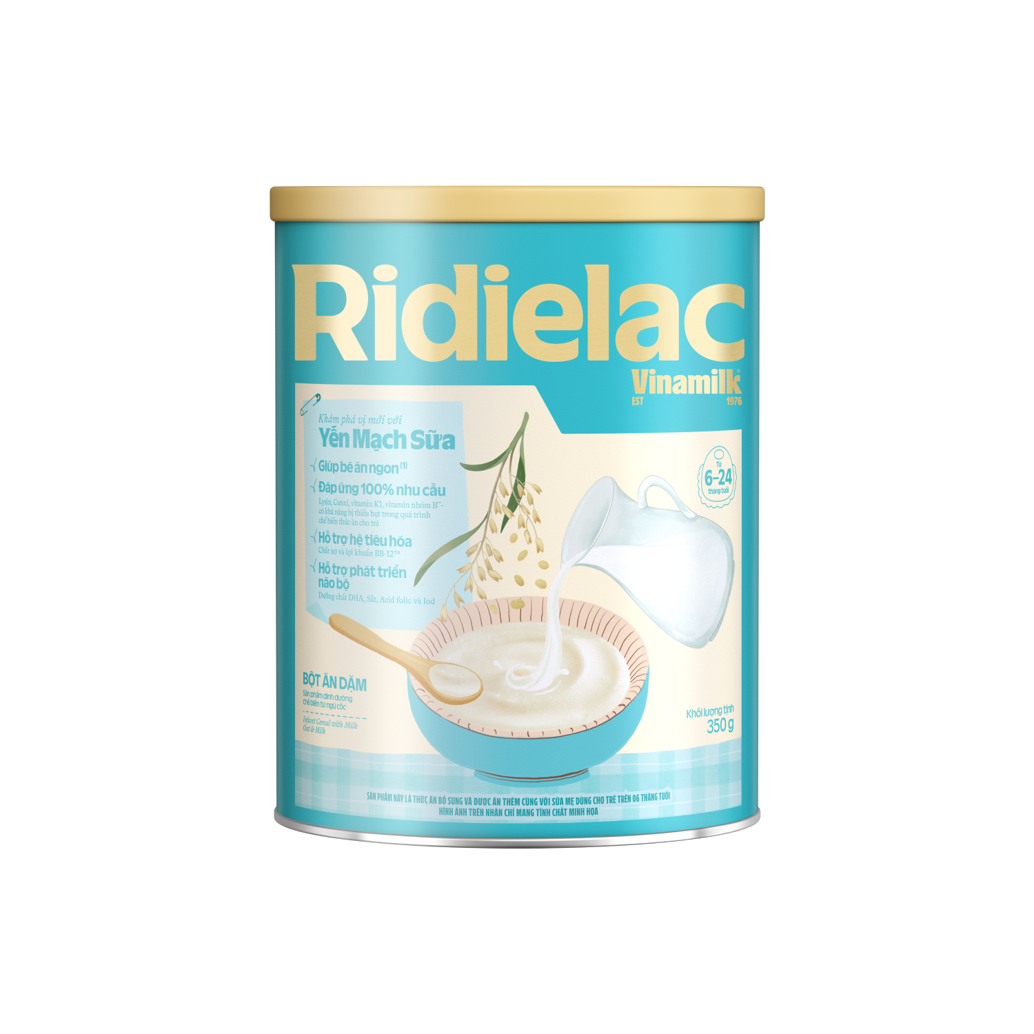 Bột ăn dặm Ridielac Yến mạch sữa 350g