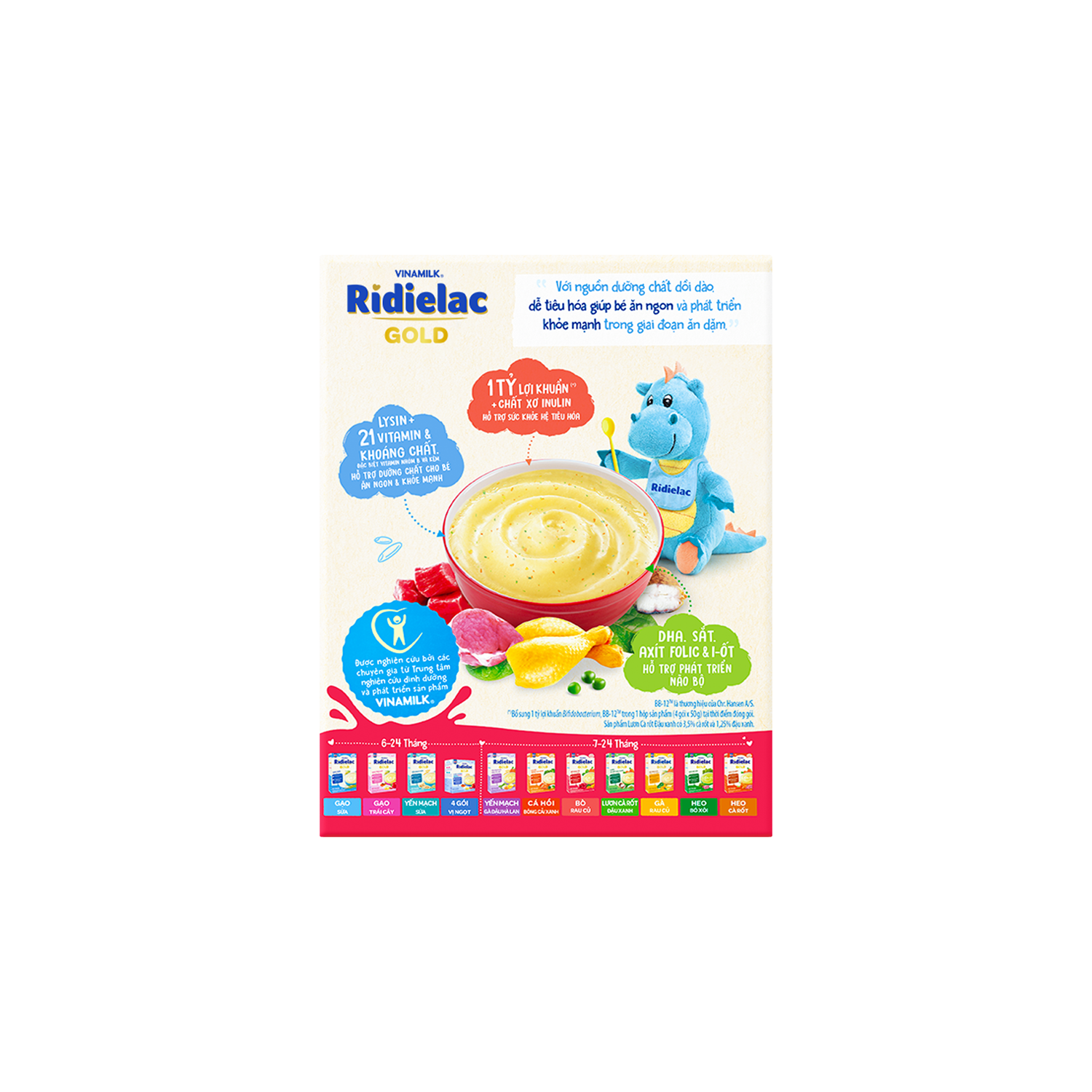 Bột ăn dặm Ridielac Gold 4 vị mặn 200g