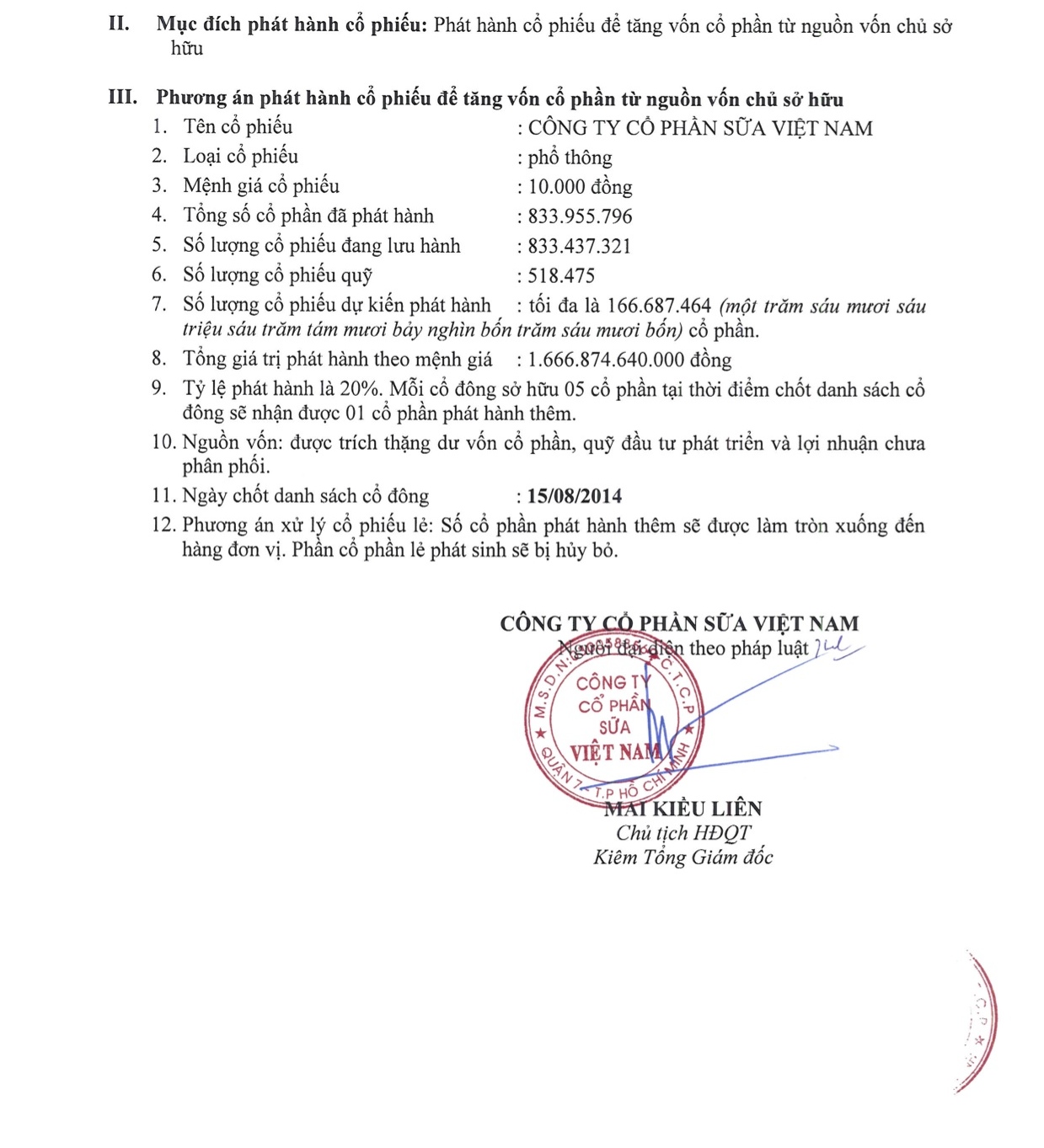 Công bố thông tin phát hành cổ phiếu 16/07/2014 3