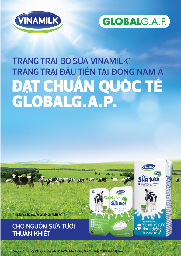 Trang trại bò sữa đầu tiên tại Đông Nam Á được GLOBAL G.A.P. chứng nhận đạt tiêu chuẩn quốc tế 2