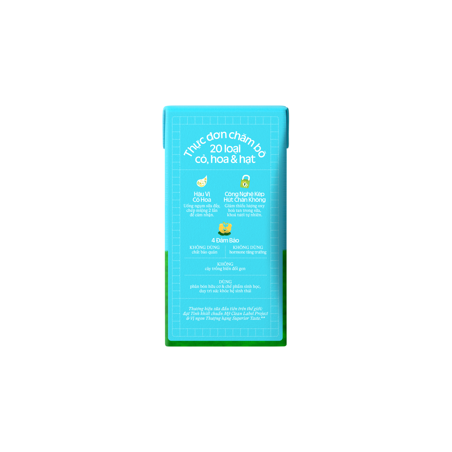 Sữa tươi tiệt trùng Green Farm Không đường 110ml