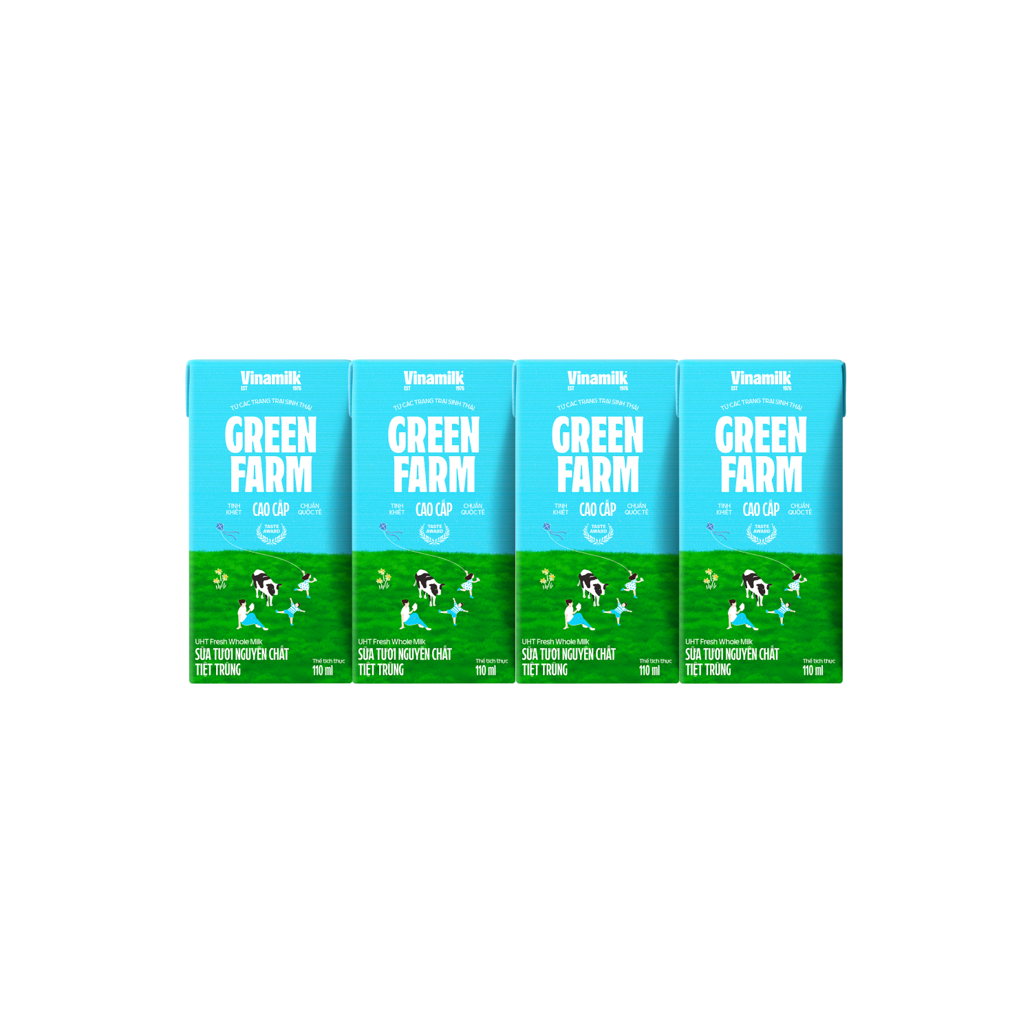 Sữa tươi tiệt trùng Green Farm Không đường 110ml