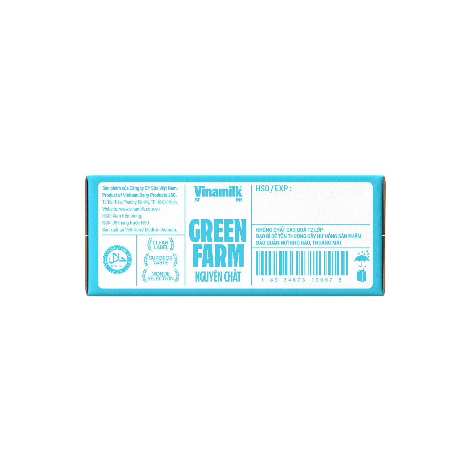 Sữa tươi tiệt trùng Green Farm Không đường 110ml