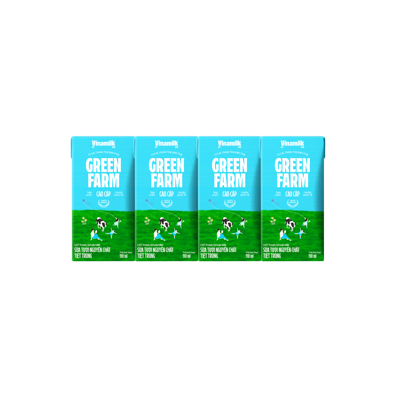 Sữa tươi tiệt trùng Green Farm Không đường 110ml