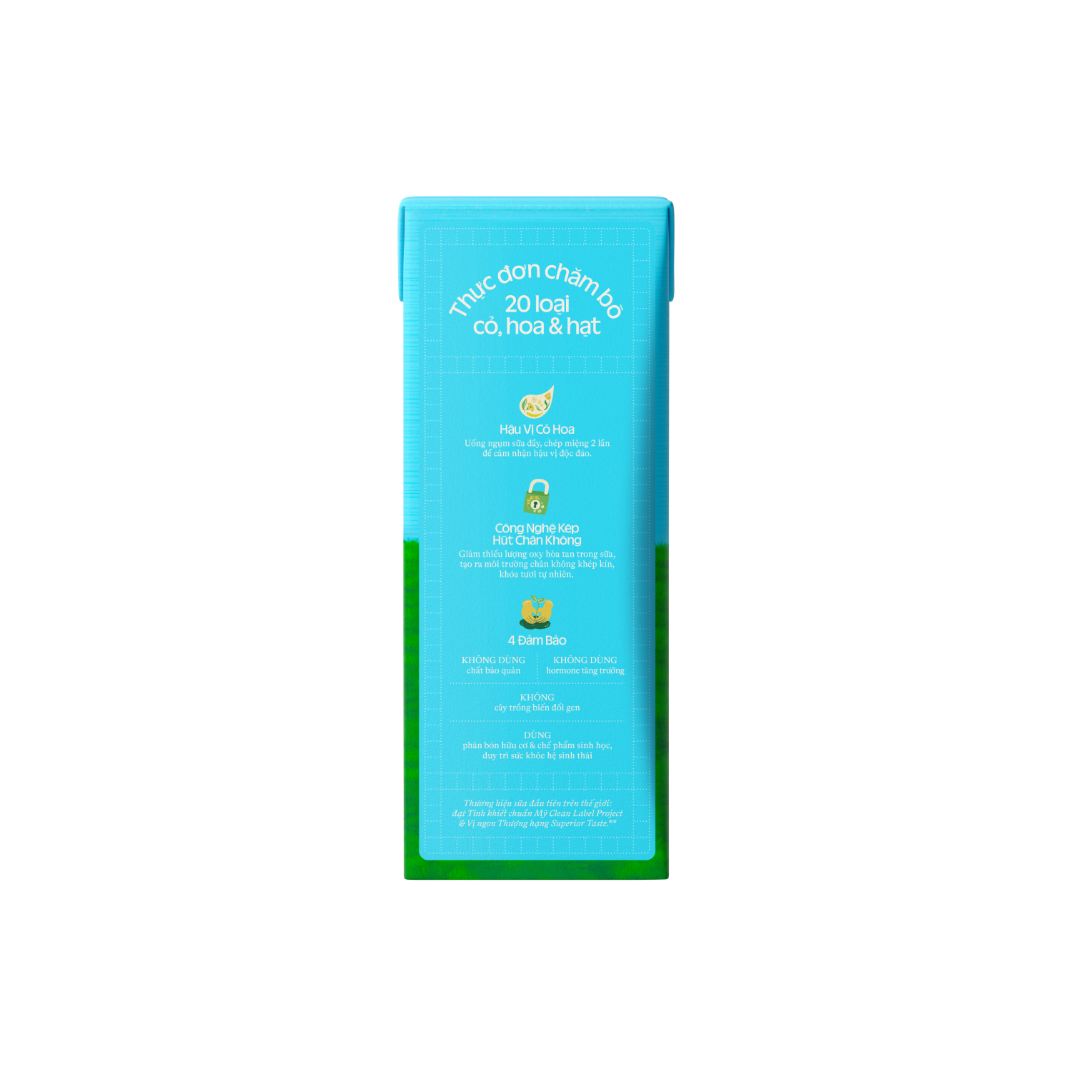 Sữa tươi tiệt trùng Green Farm Không đường 180ml