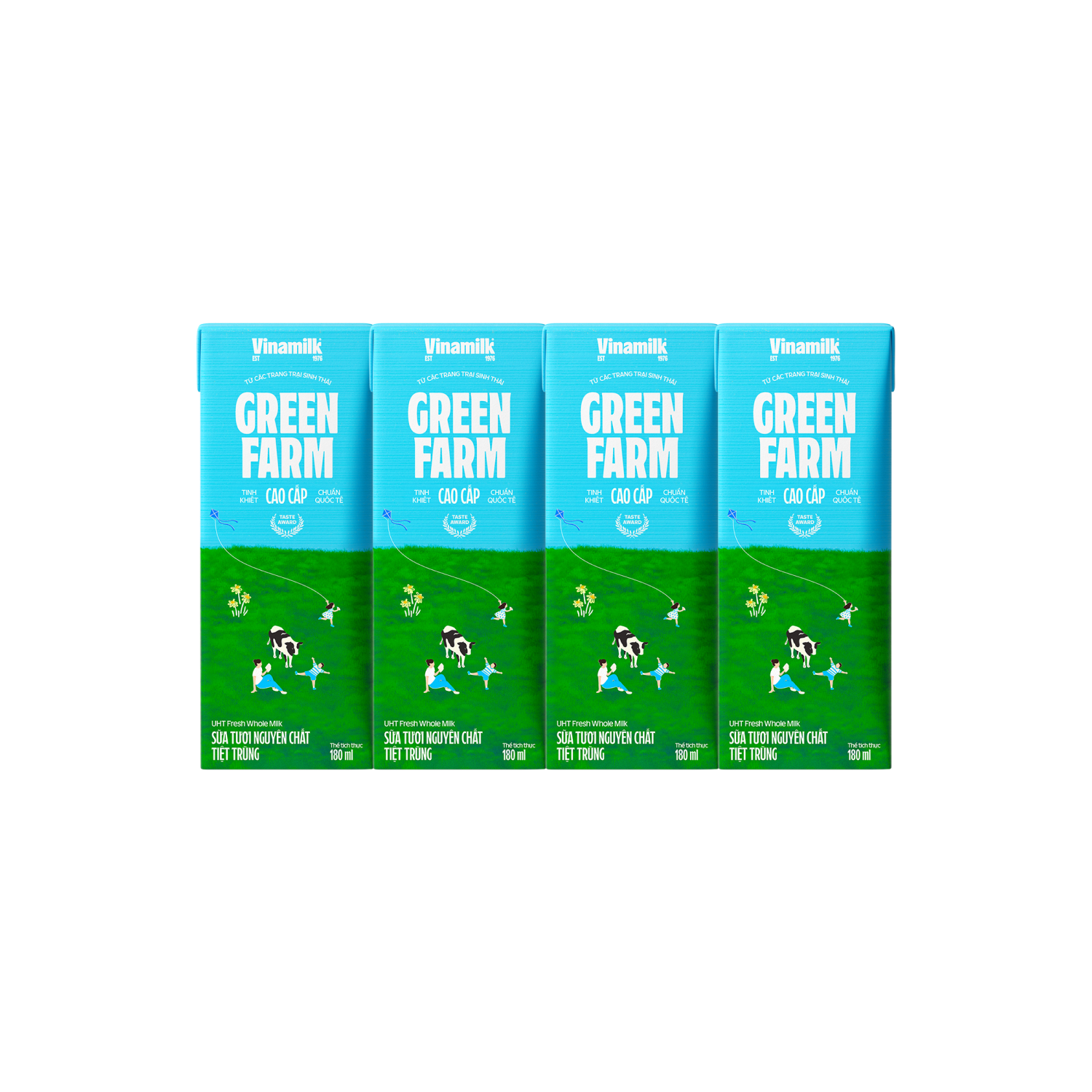 Sữa tươi tiệt trùng Green Farm Không đường 180ml