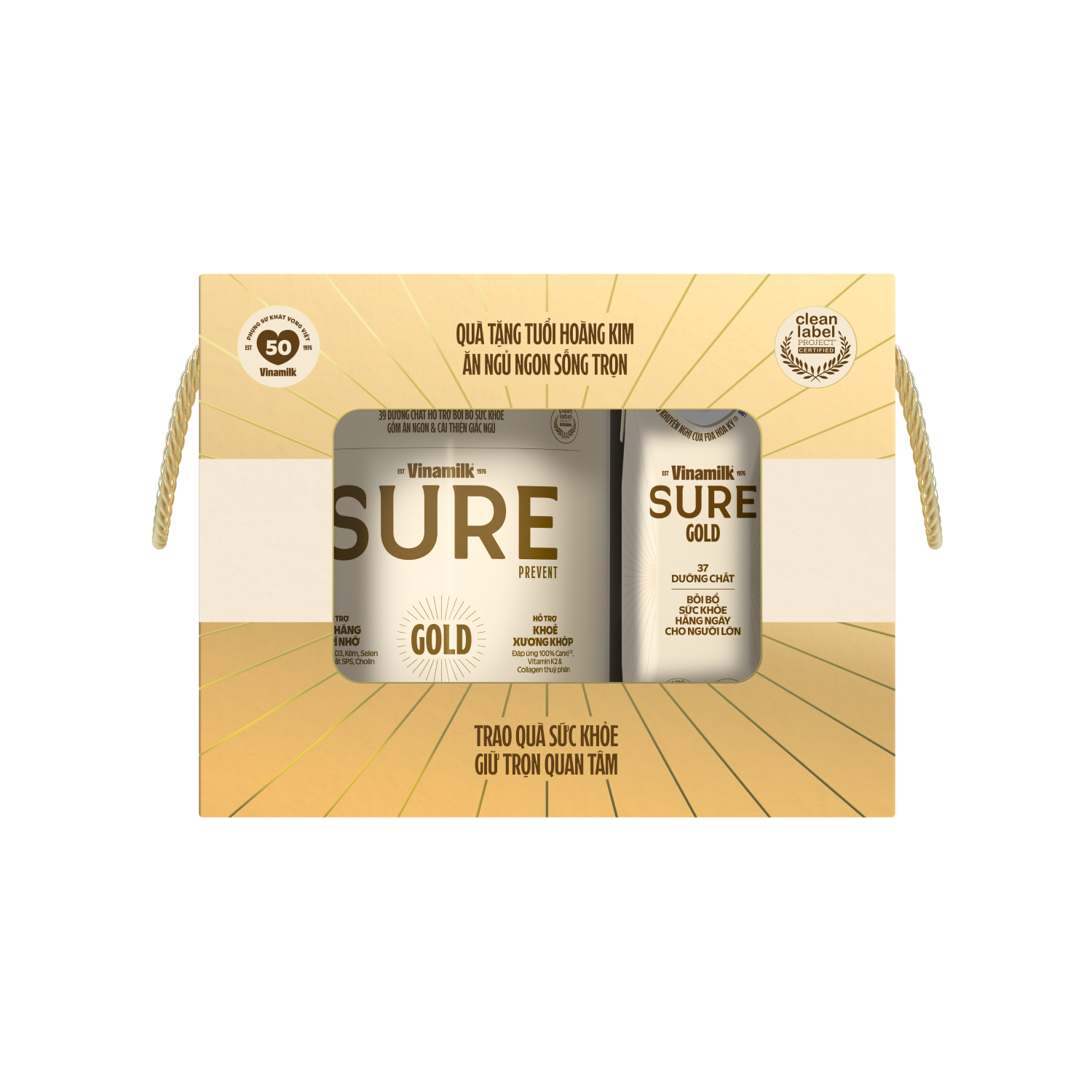 Giftset Sữa bột cho người lớn tuổi Sure Gold 900g 900g