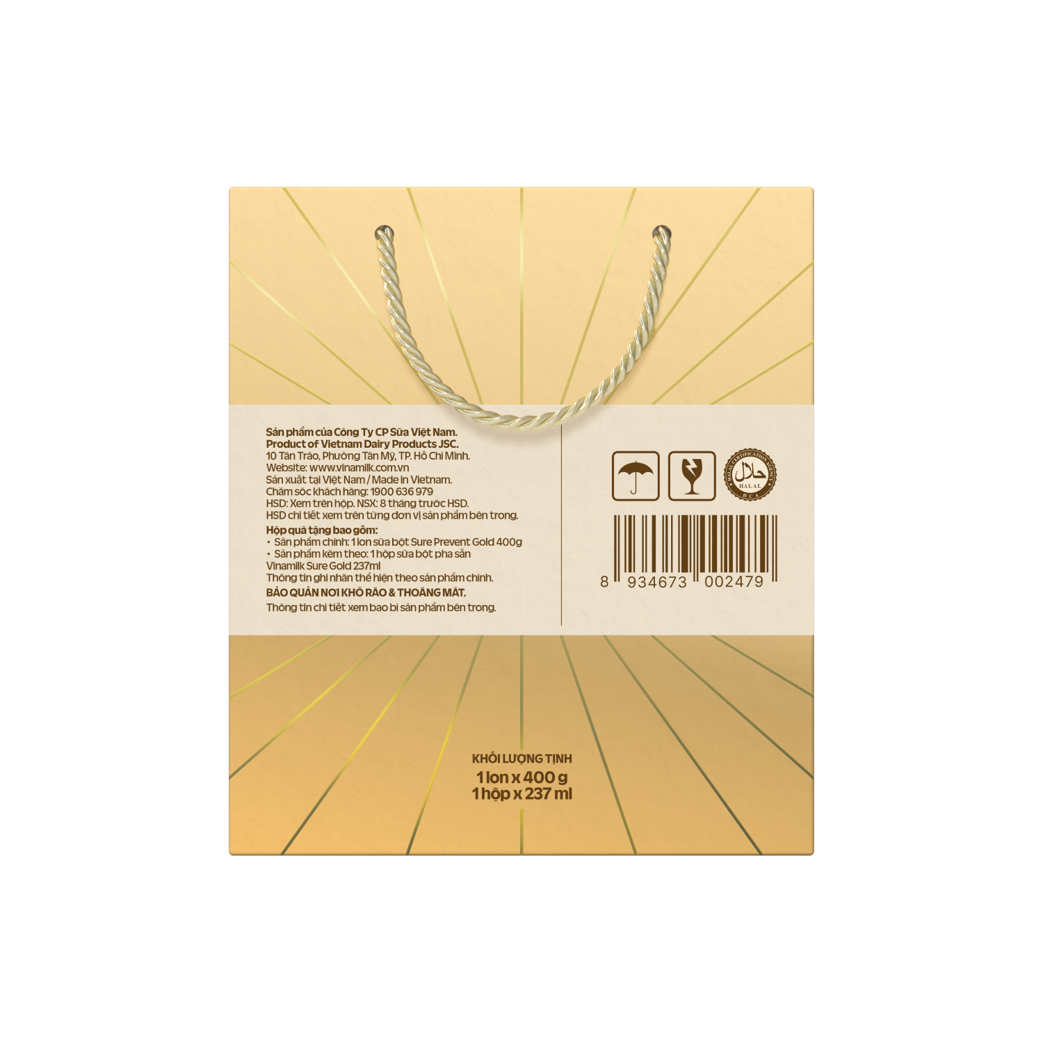 Giftset Sữa bột cho người lớn tuổi Sure Gold 900g 900g