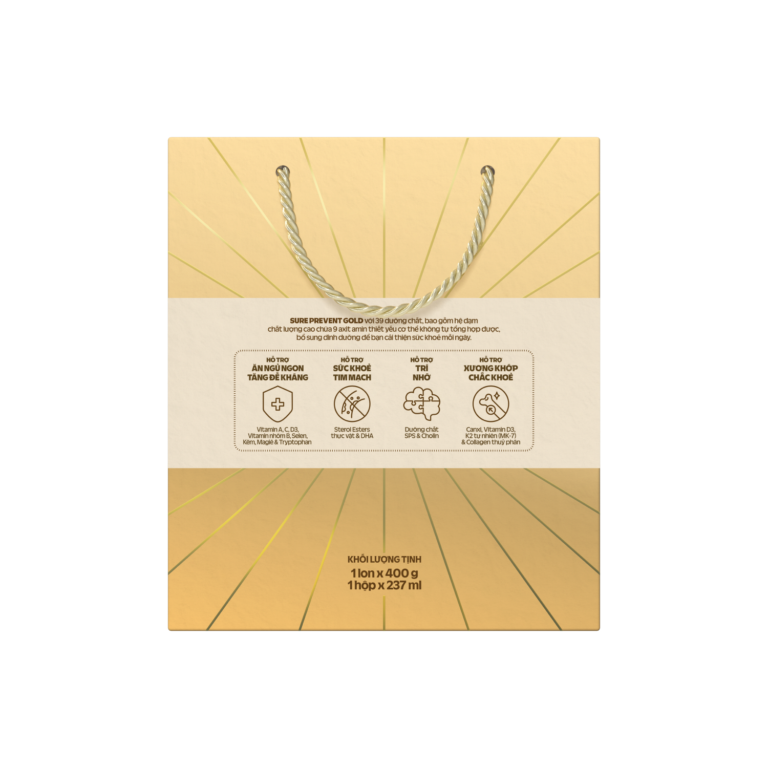 Giftset Sữa bột cho người lớn tuổi Sure Gold 900g 900g