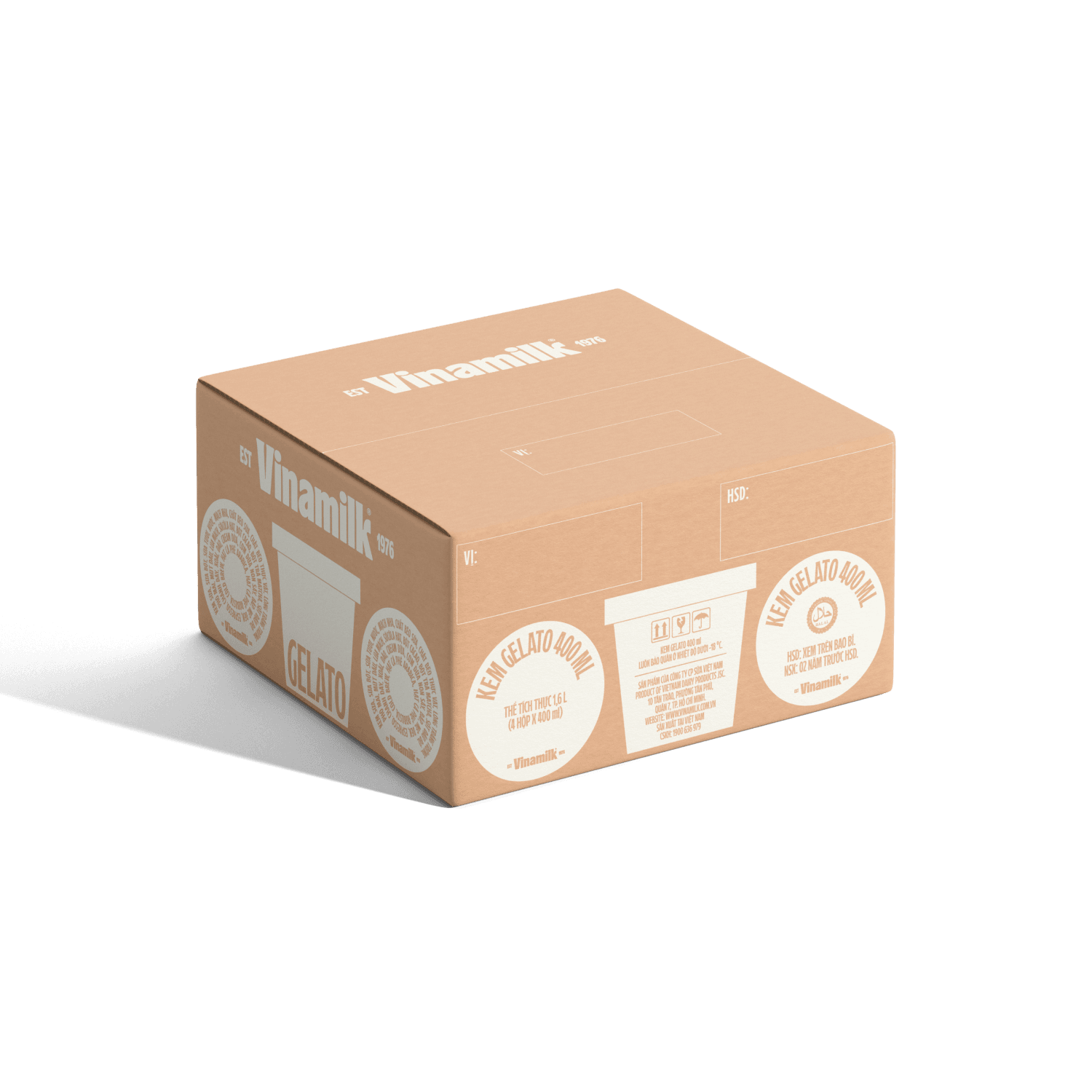 Kem hộp Vinamilk Gelato Cà Phê 400ml