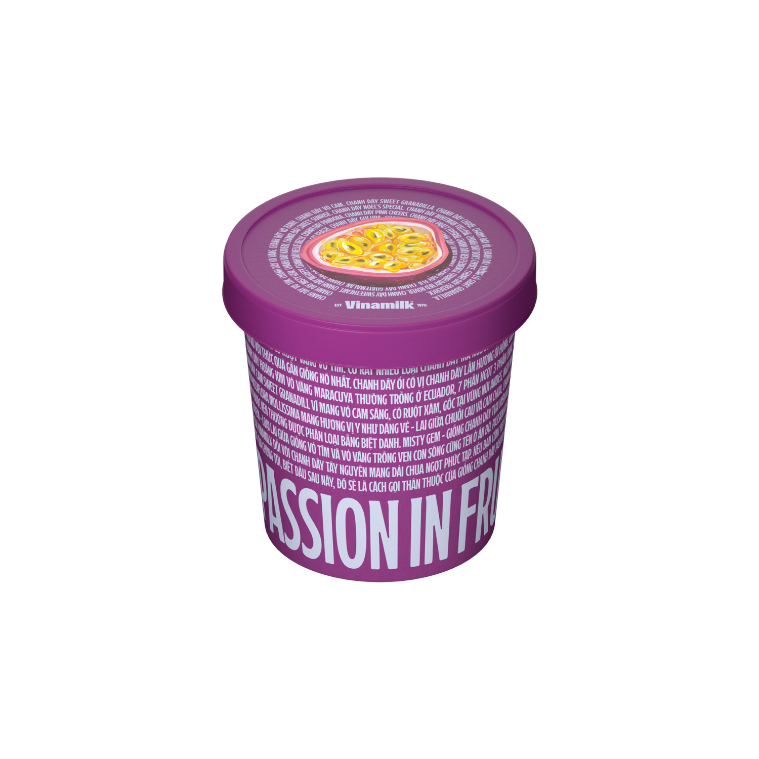 Ice Cream Pint Vinamilk Passion Fruit Gelato 400ml Carton of 4 Boxes