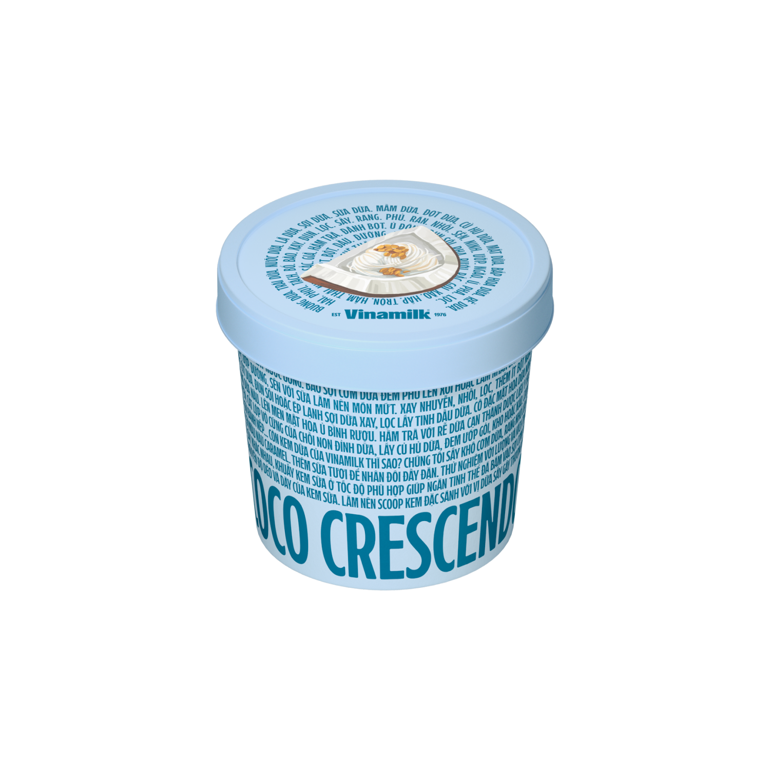 Ice Cream Pint Vinamilk Coconut Gelato 90ml Carton of 12 Boxes