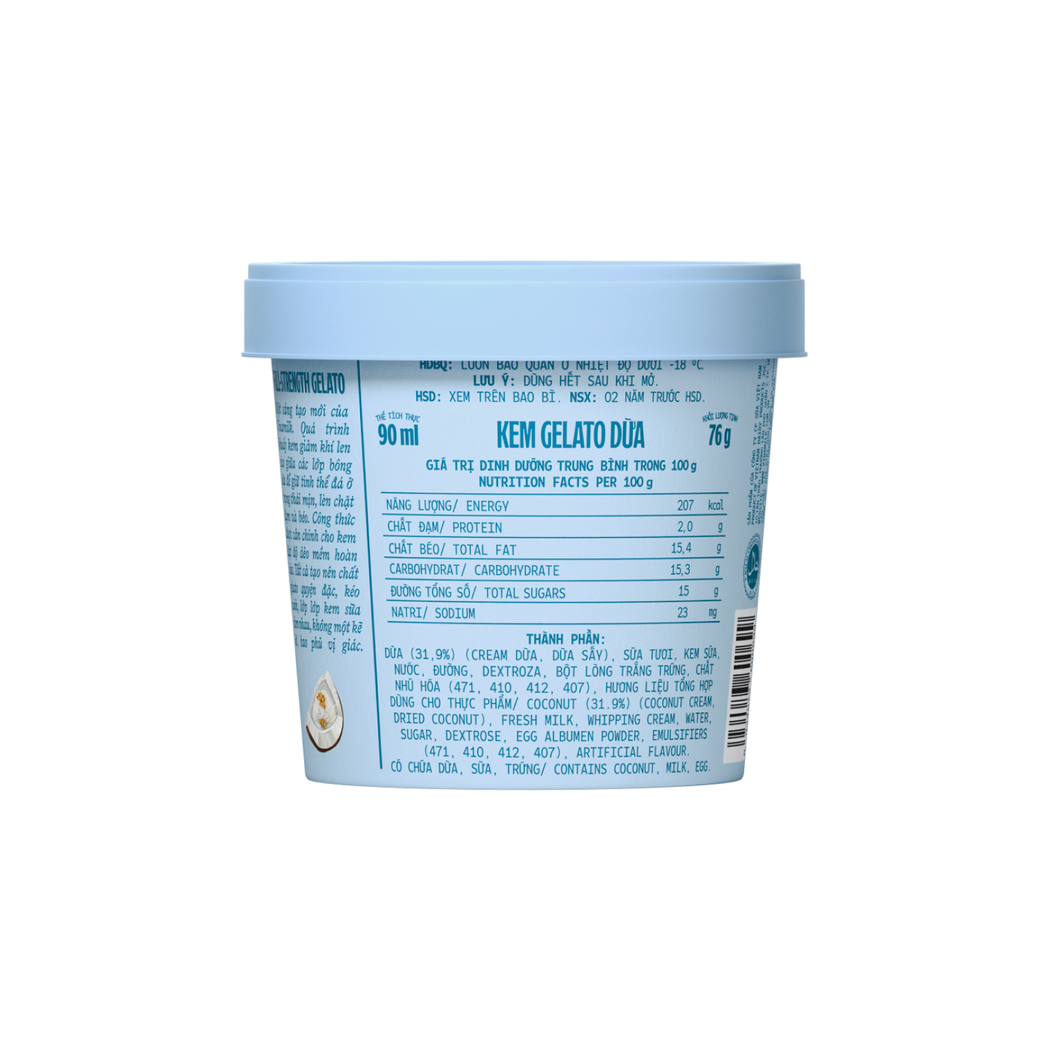 Kem hộp Vinamilk Gelato Dừa 90ml