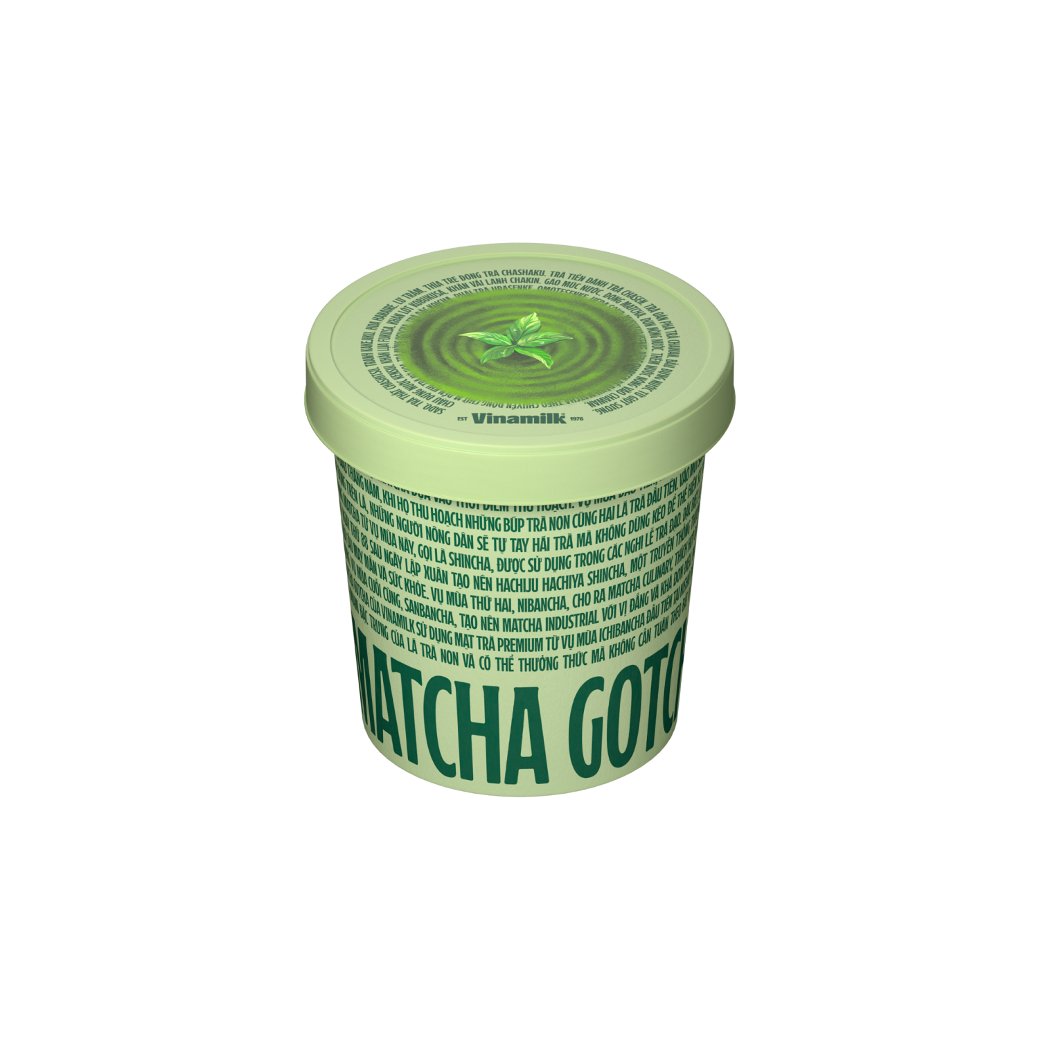 Ice Cream Pint Vinamilk Matcha Gelato 400ml Carton of 4 Boxes