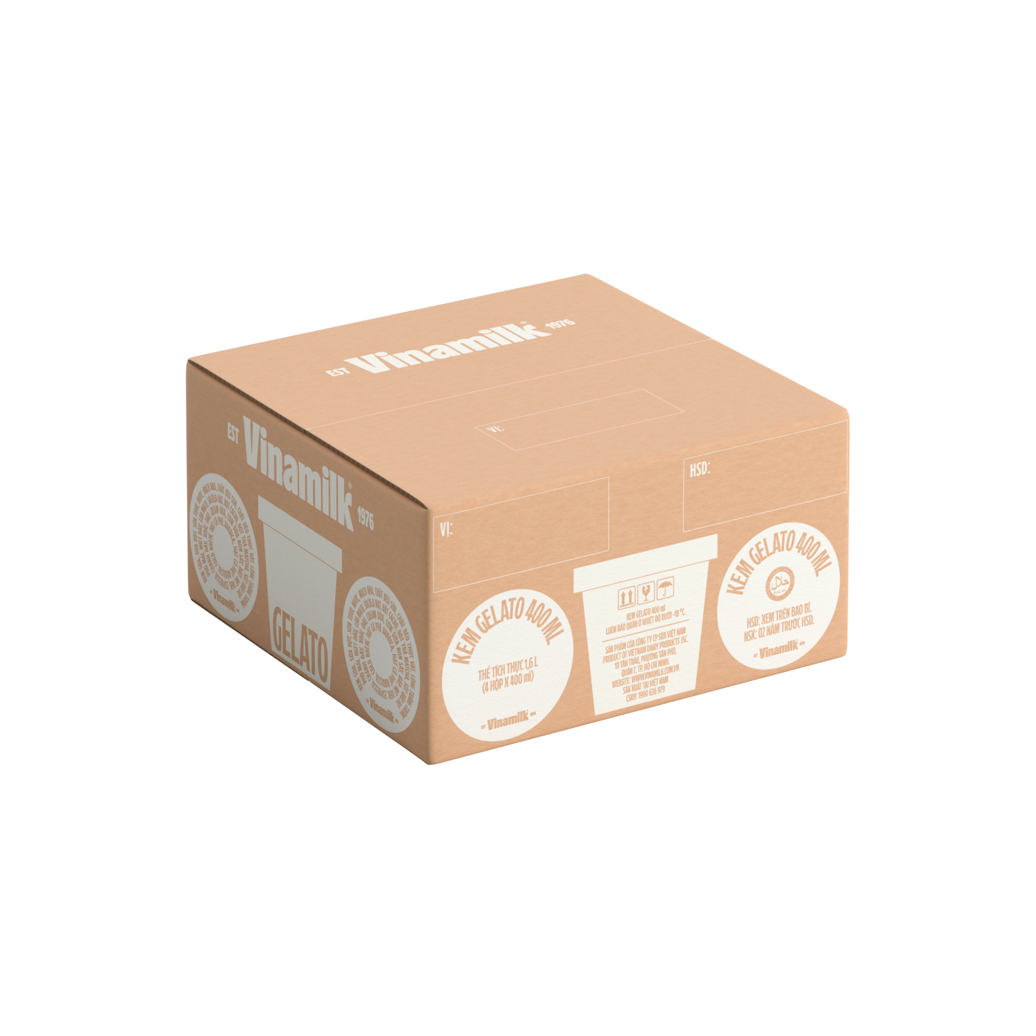 Kem hộp Vinamilk Gelato Dừa 400ml