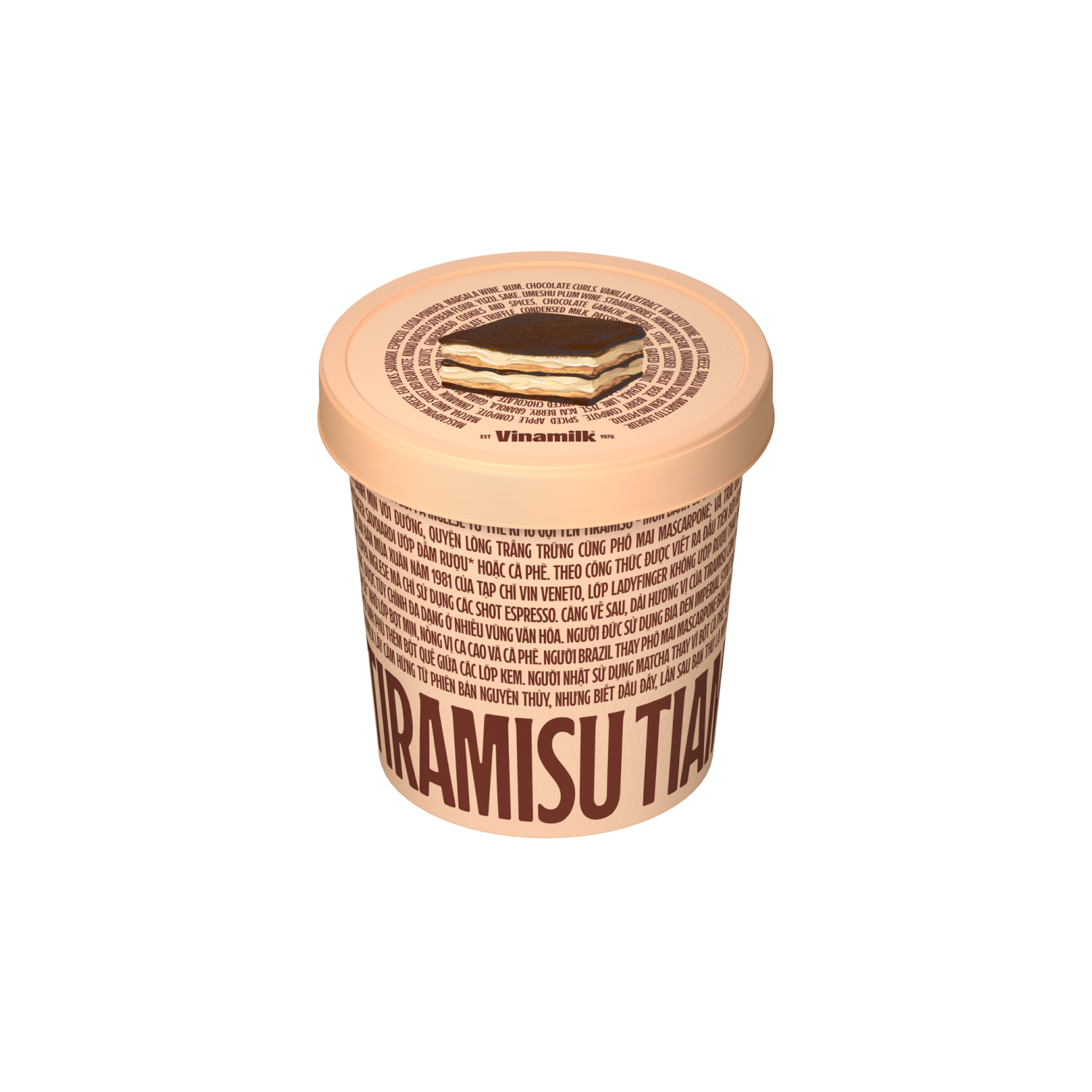 Ice Cream Pint Vinamilk Tiramisu Gelato 400ml Carton of 4 Boxes