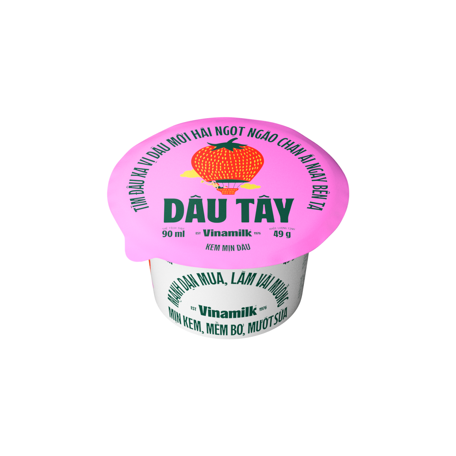 Kem hộp Vinamilk Dâu 90ml Thùng 12 hộp