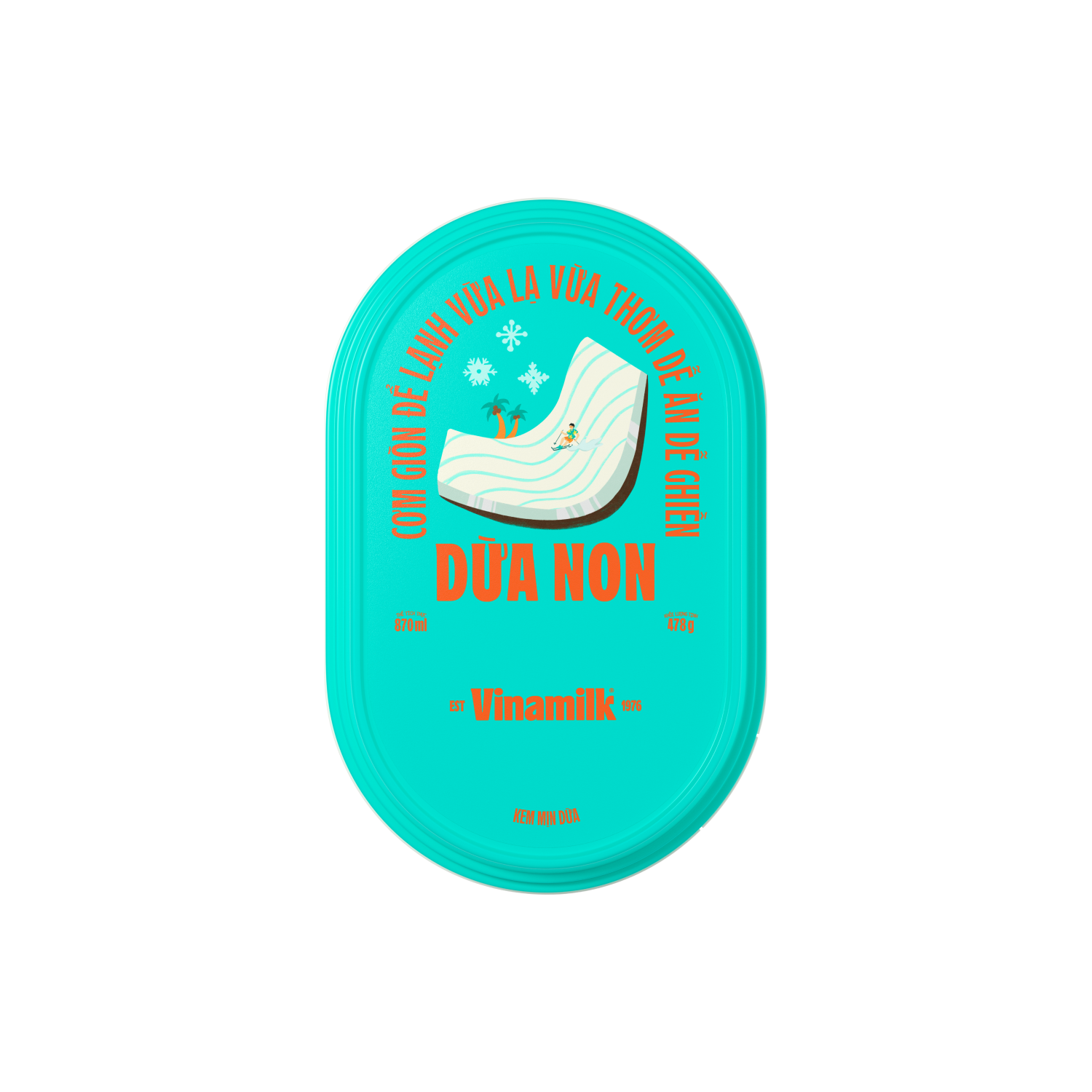 Kem hộp Vinamilk Dừa 870ml Thùng 4 hộp