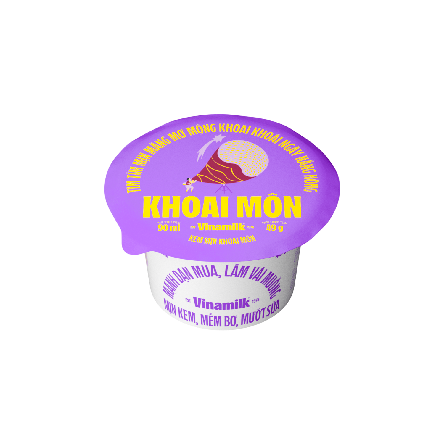 Kem hộp Vinamilk Khoai môn 90ml Thùng 12 hộp