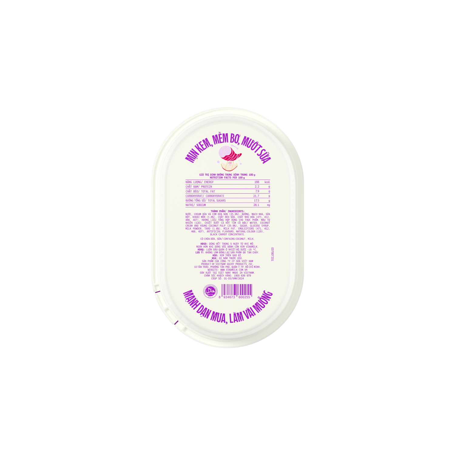 Kem hộp Vinamilk Khoai môn Dừa 400ml