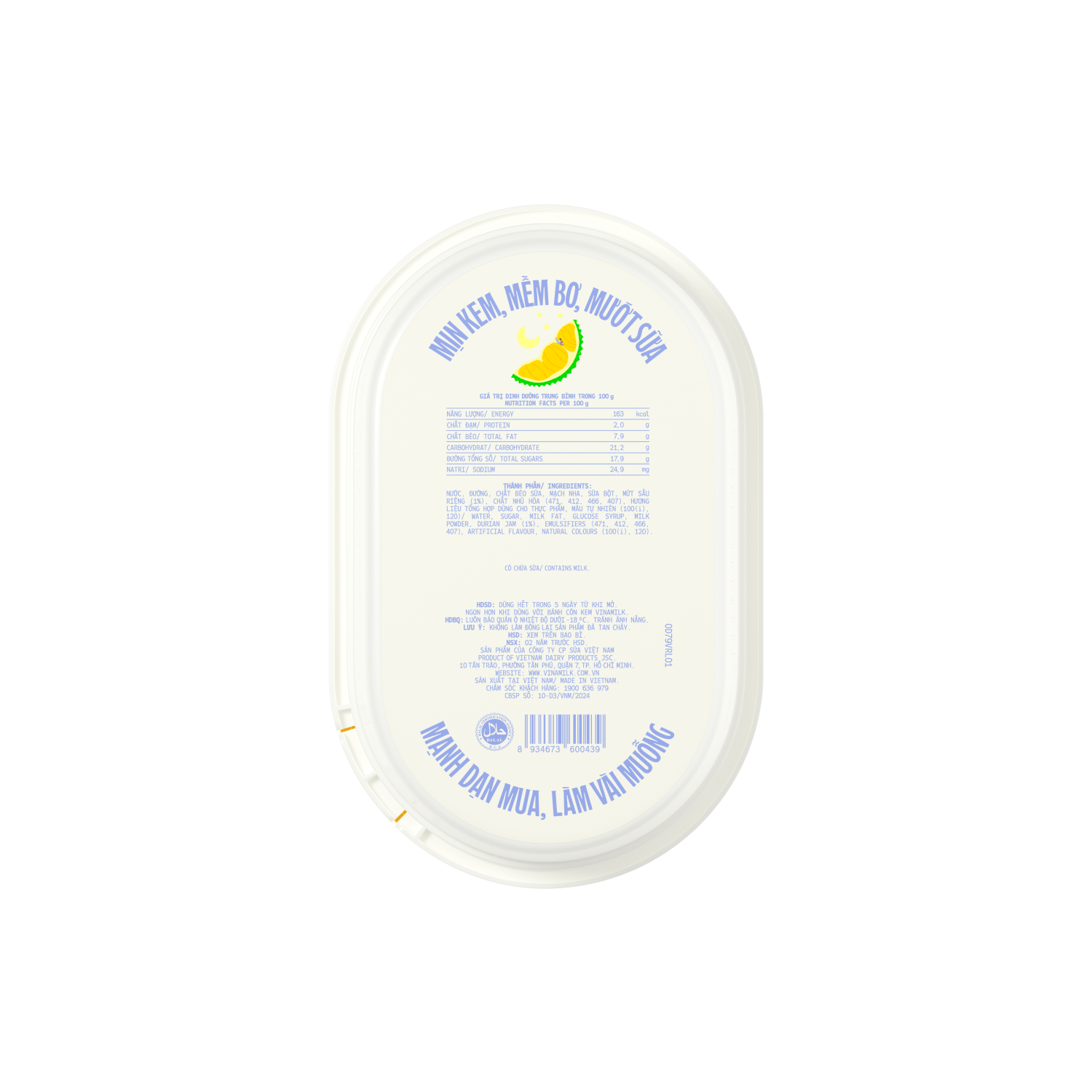 Kem hộp Vinamilk Sầu riêng 870ml