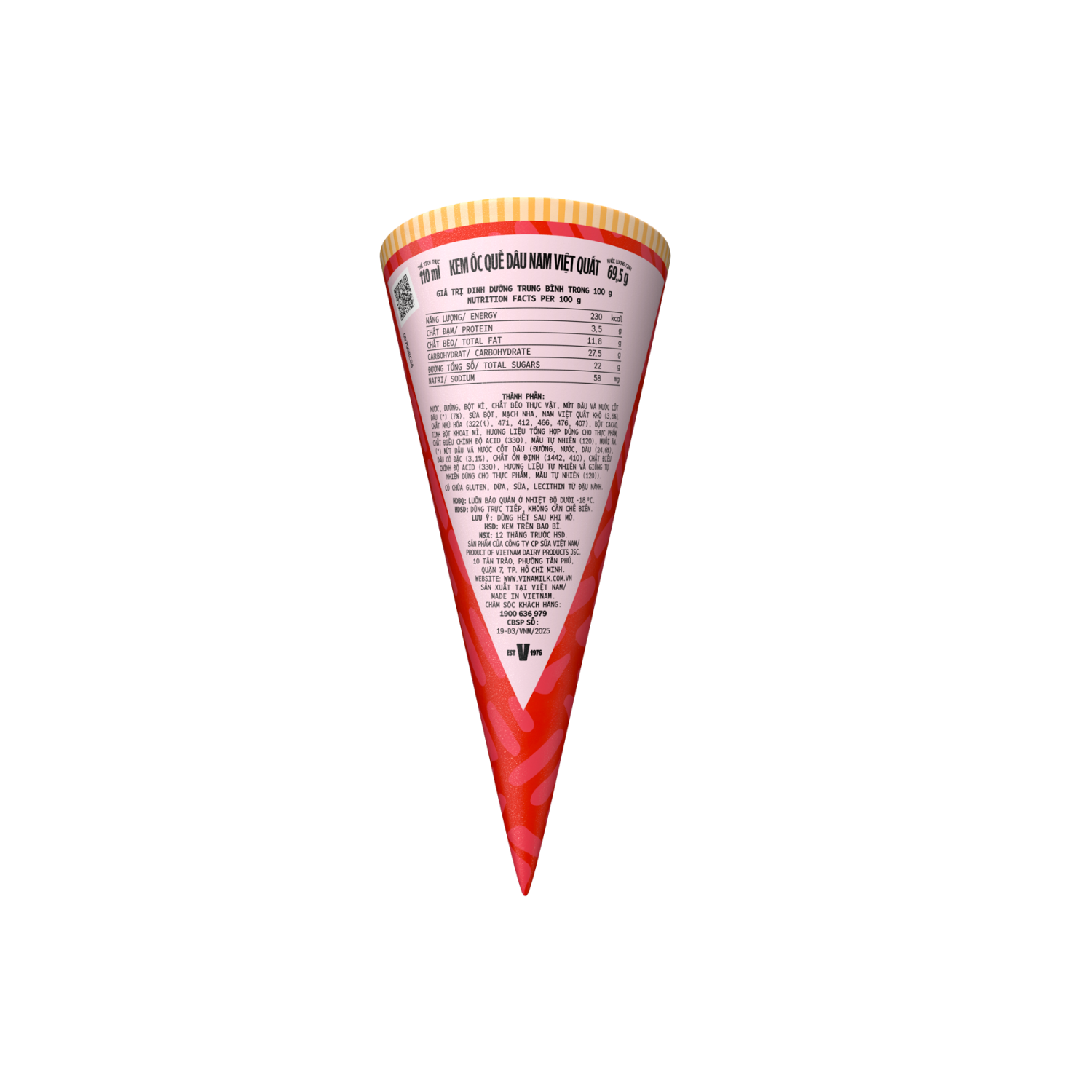Waffle Cone Ice Cream Delight Strawberry & Cranberry 110ml