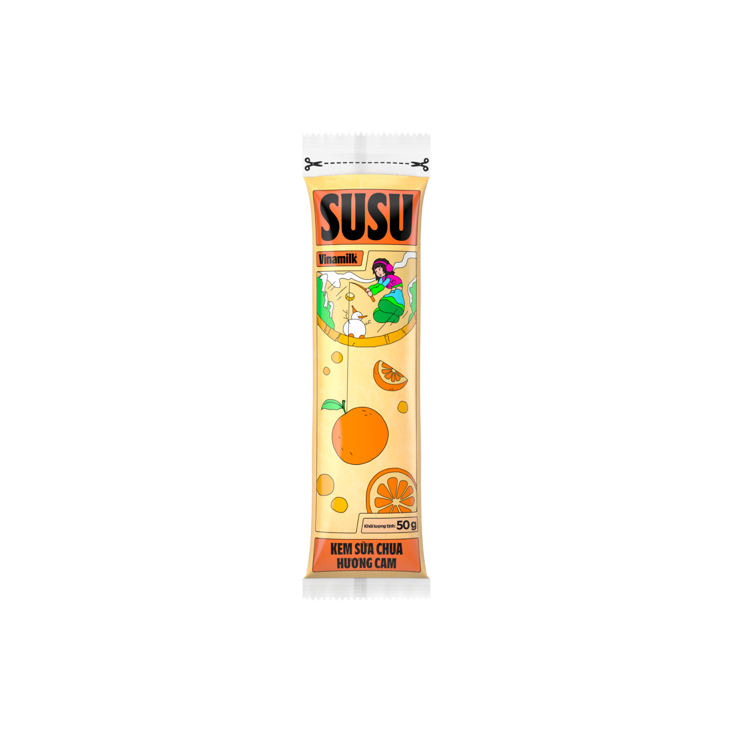 Yoghurt Ice Cream Susu Orange 50g
