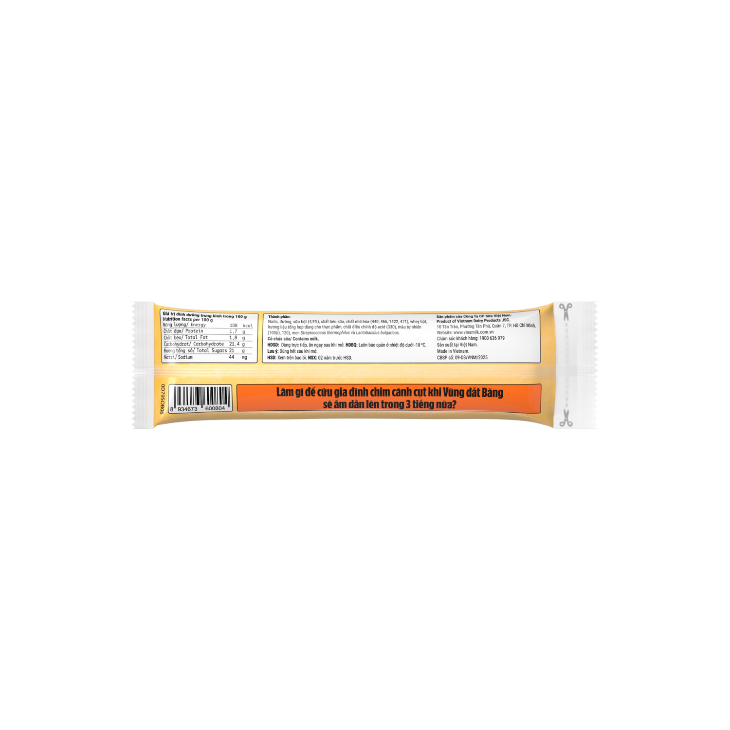 Yoghurt Ice Cream Susu Orange 50g