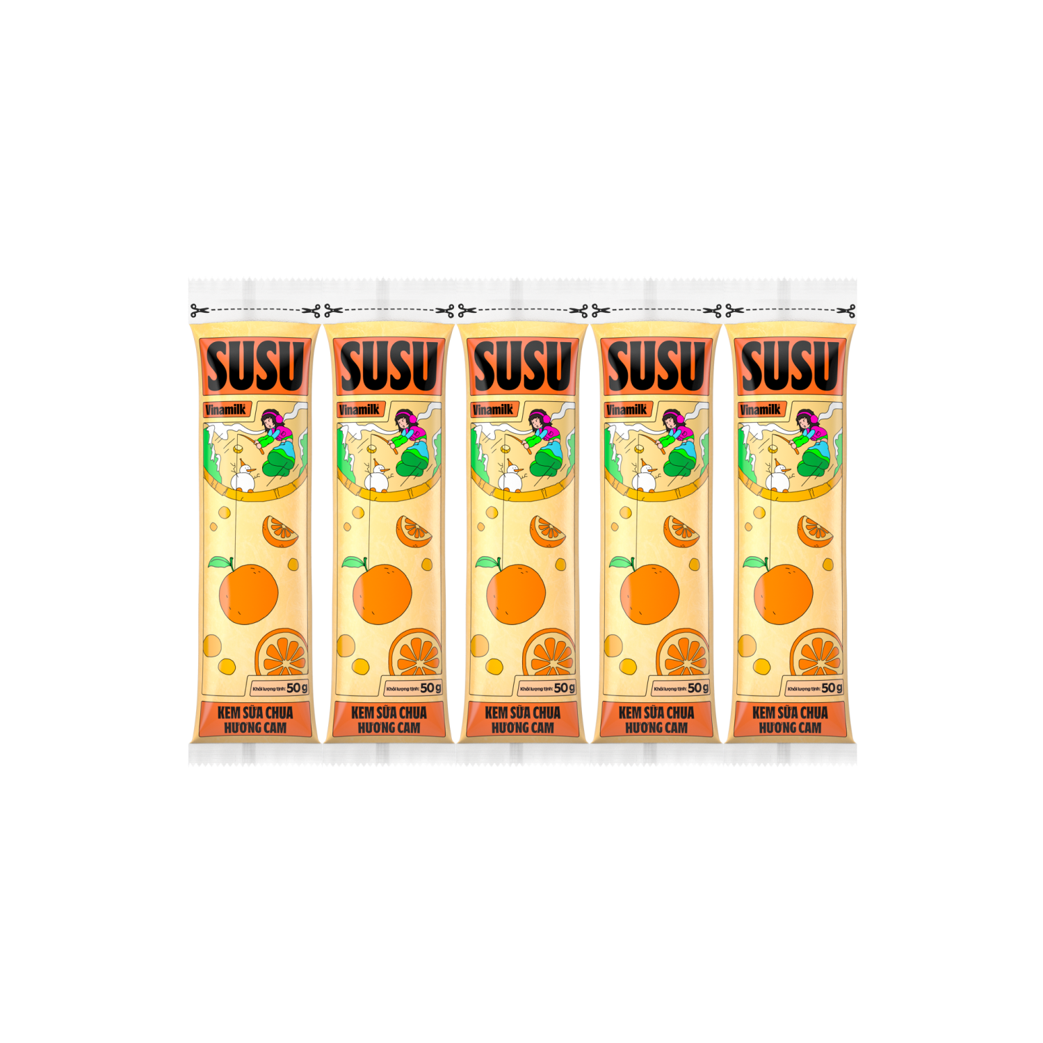 Yoghurt Ice Cream Susu Orange 50g