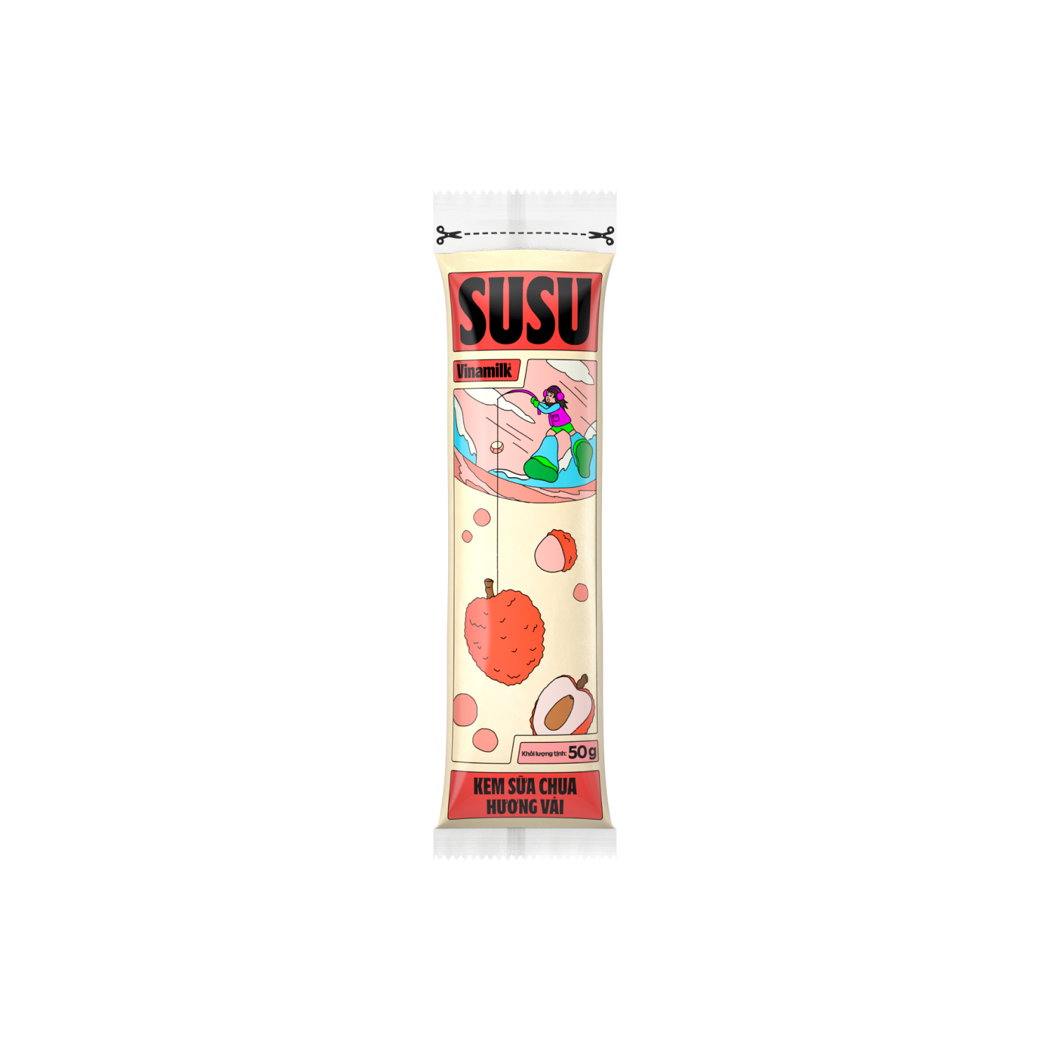 Kem sữa chua Susu Vải 50g