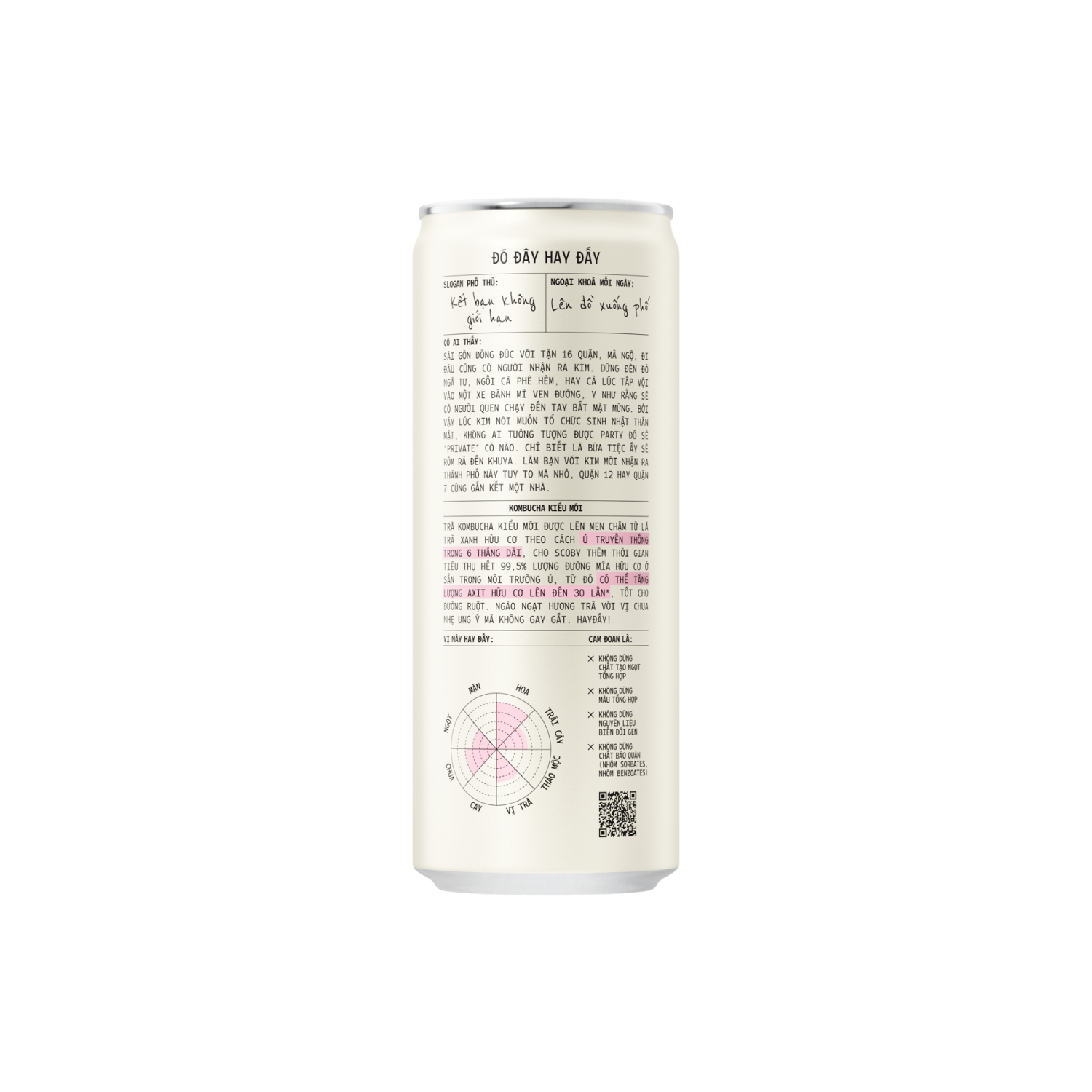 Kombucha Có Gaz HAYĐẤY Vị Hoa Atiso Đỏ 320ml