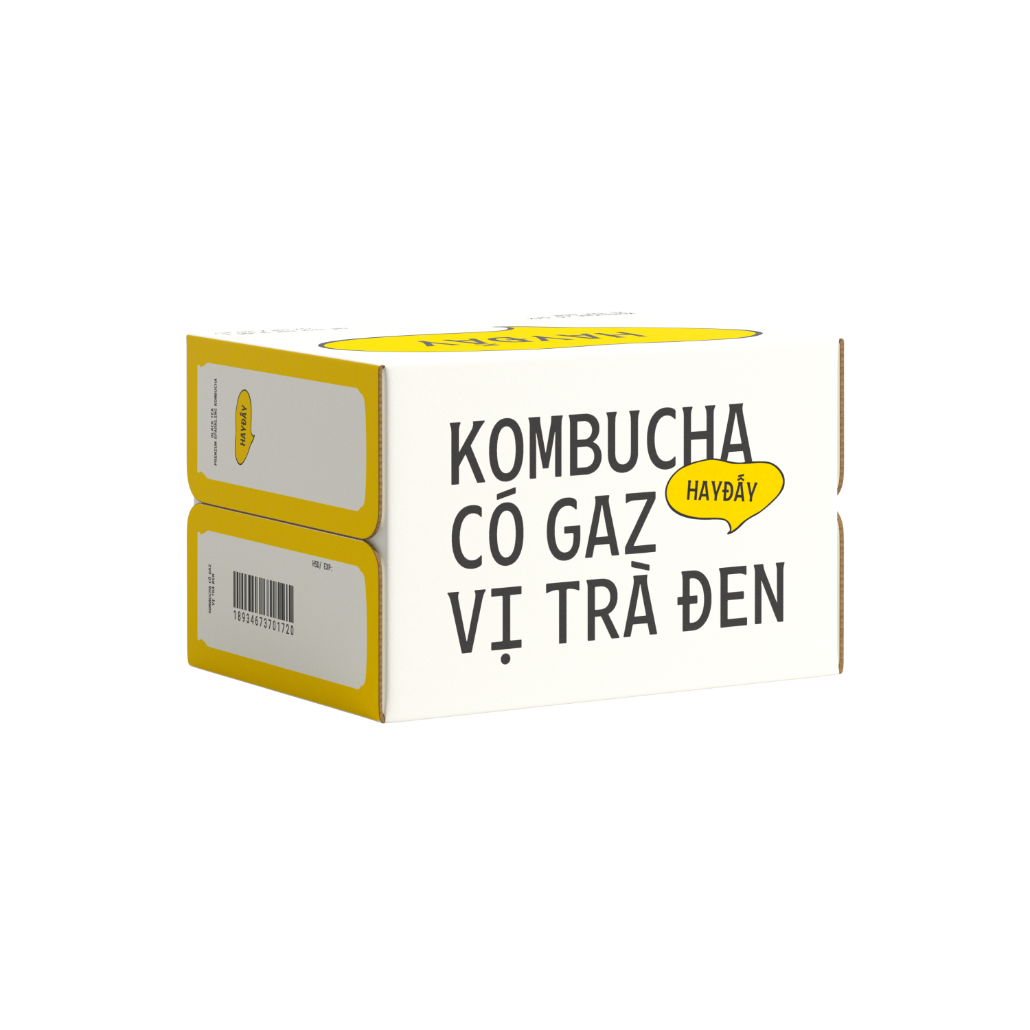 Kombucha Có Gaz HAYĐẤY Vị Trà Đen 320ml