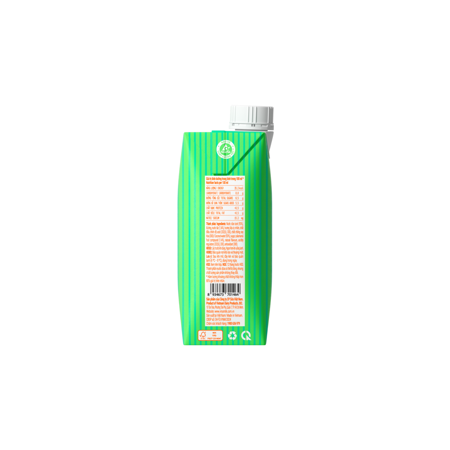 Nước dừa Vinamilk Nước dừa tắc 330ml