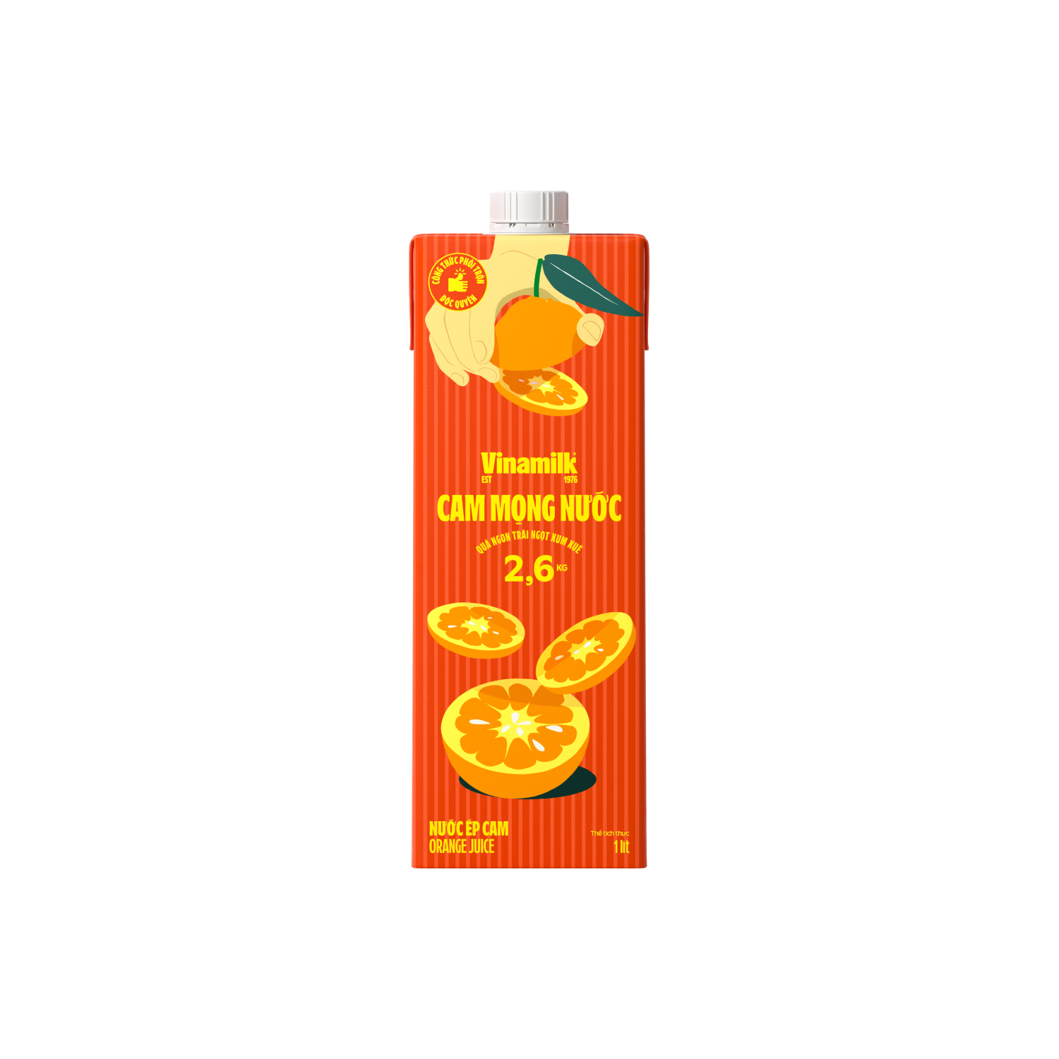 Fresh Juice Vinamilk Orange 1L Carton of 12 Boxes