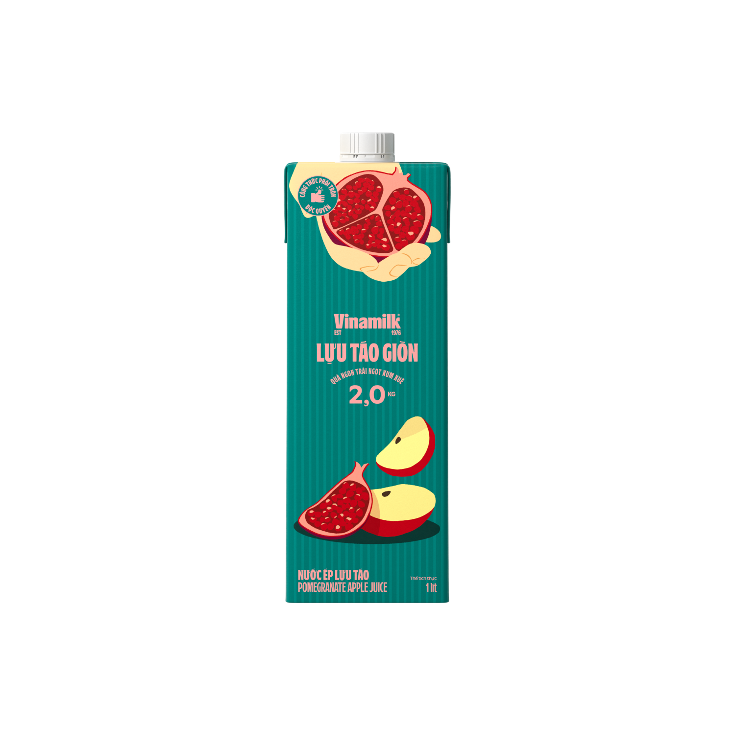 Fresh Juice Vinamilk Pomegranate & Apple 1L Carton of 12 Boxes