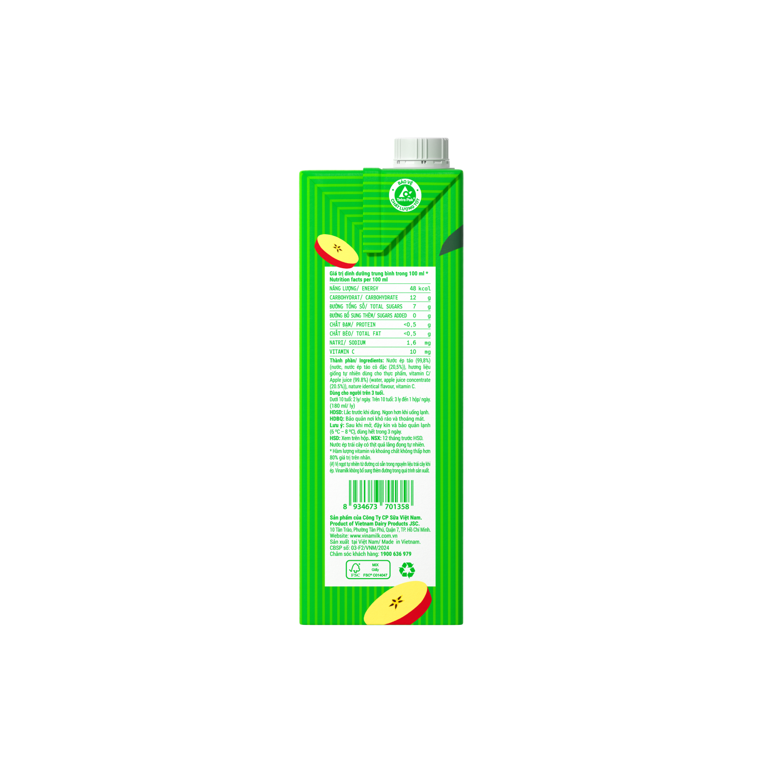 Fresh Juice Vinamilk Apple 1L