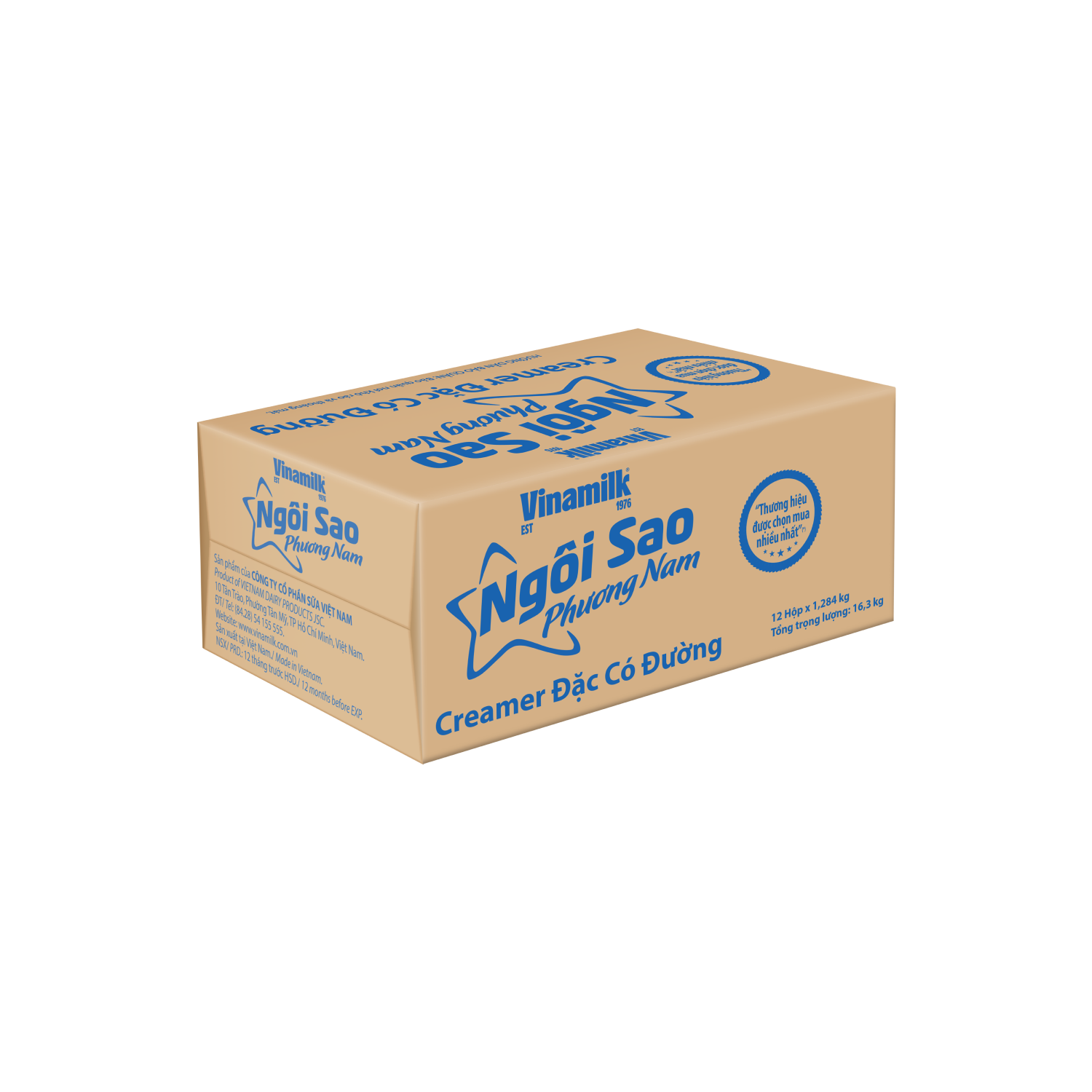 Creamer đặc Ngôi Sao Phương Nam Nhãn xanh biển 1284g