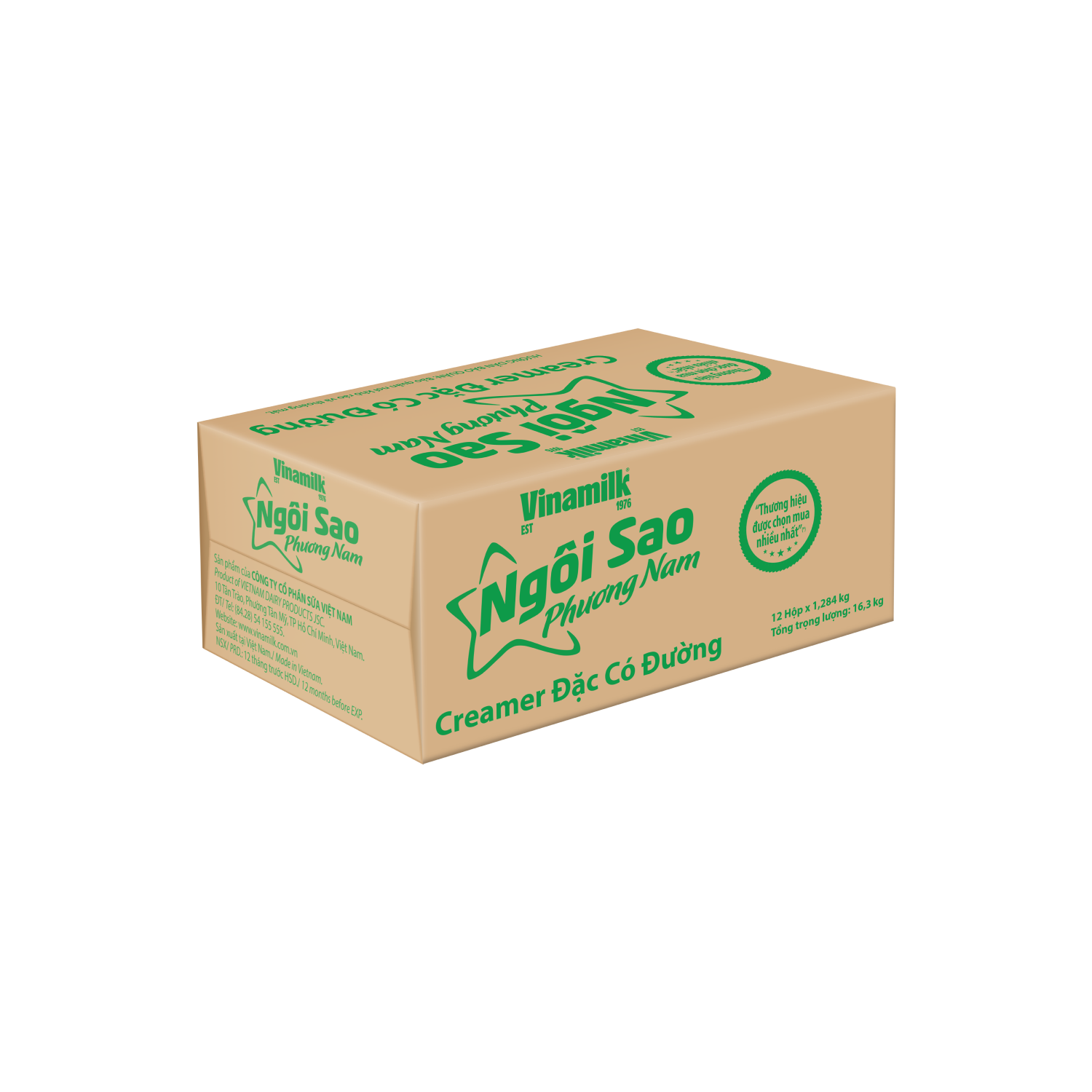 Creamer đặc Ngôi Sao Phương Nam Nhãn xanh lá 1284g