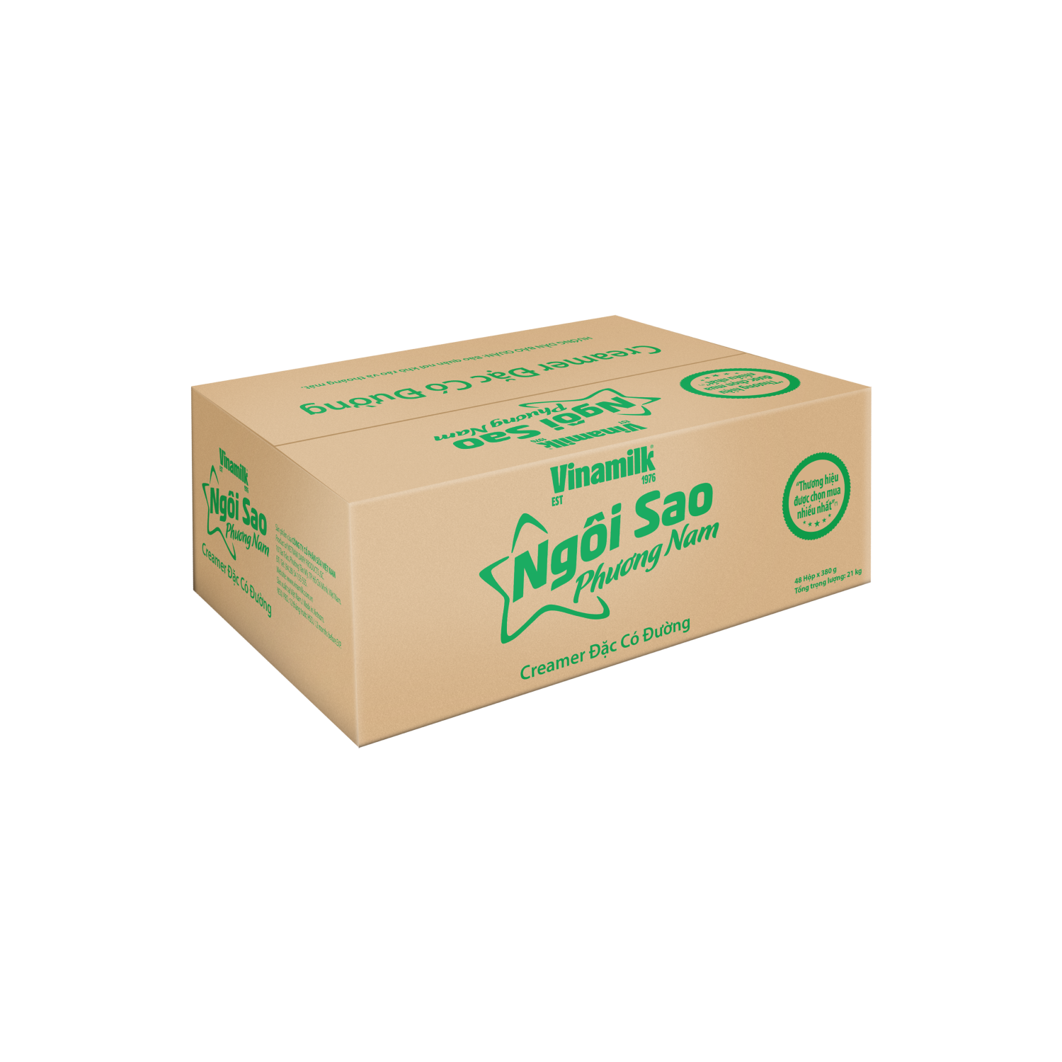 Creamer đặc Ngôi Sao Phương Nam Nhãn xanh lá 380g hộp thiếc