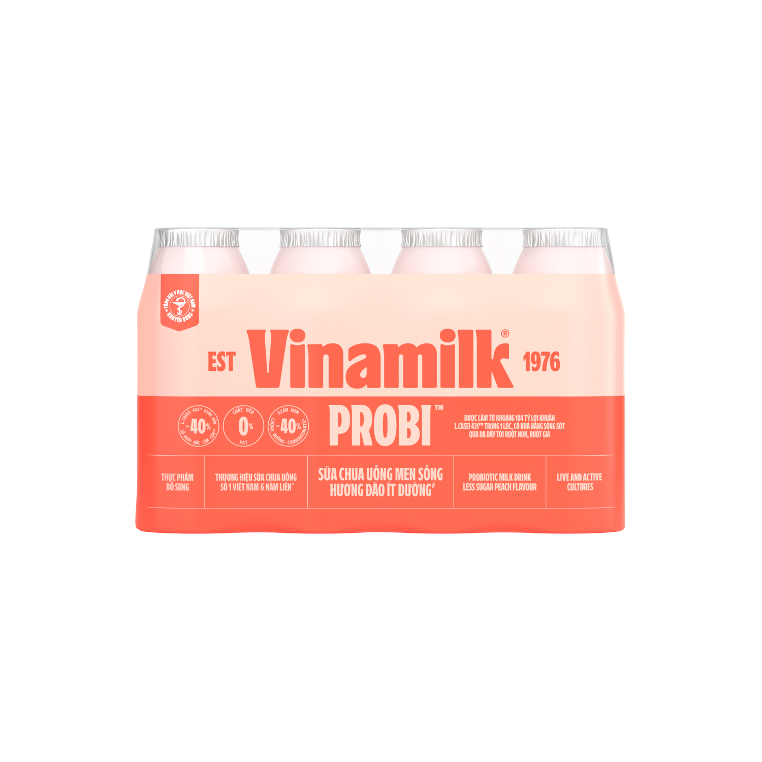 Probiotic Drinking Yoghurt Probi Less Sugar Peach Flavour  130ml