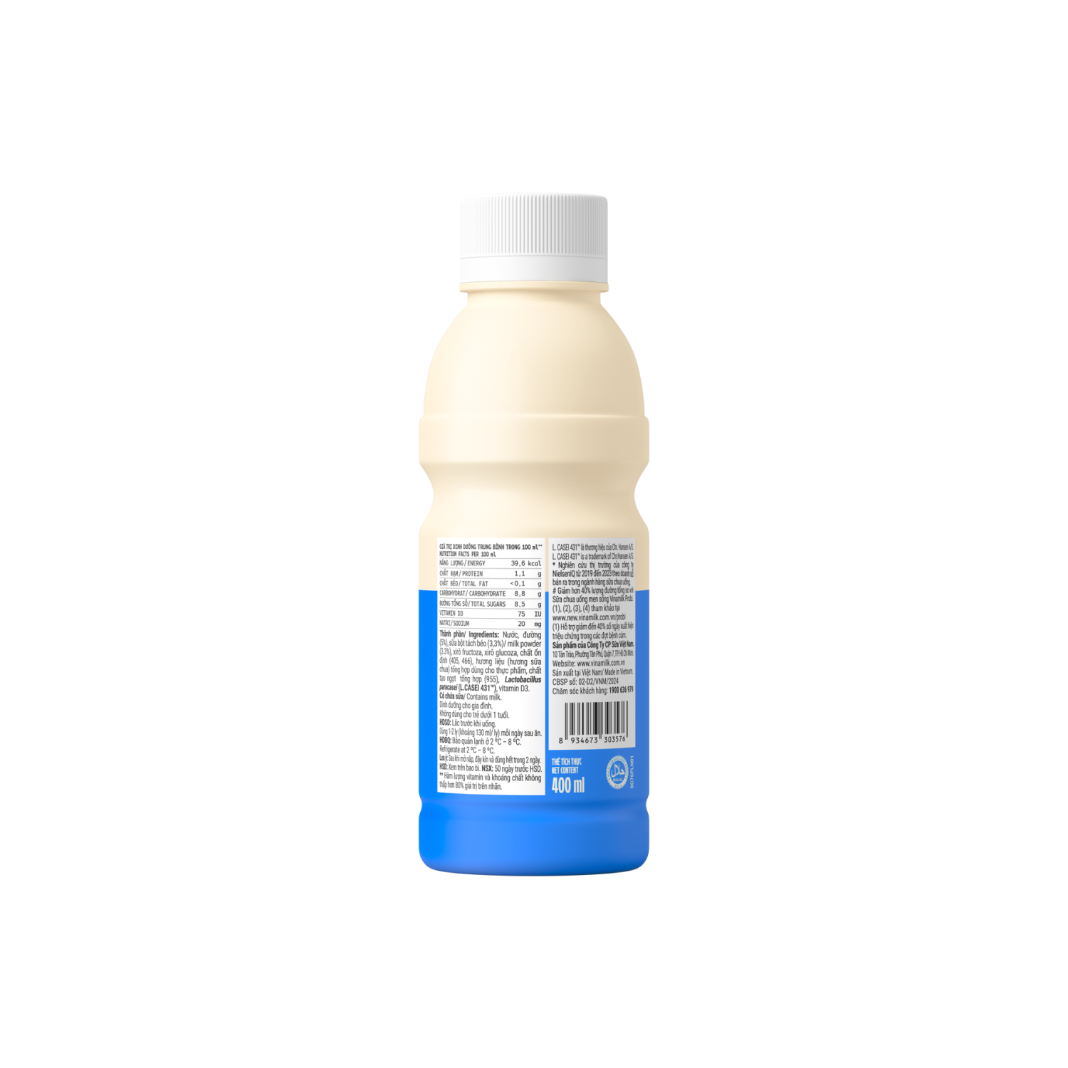 Sữa chua uống men sống Probi Ít Đường 400ml