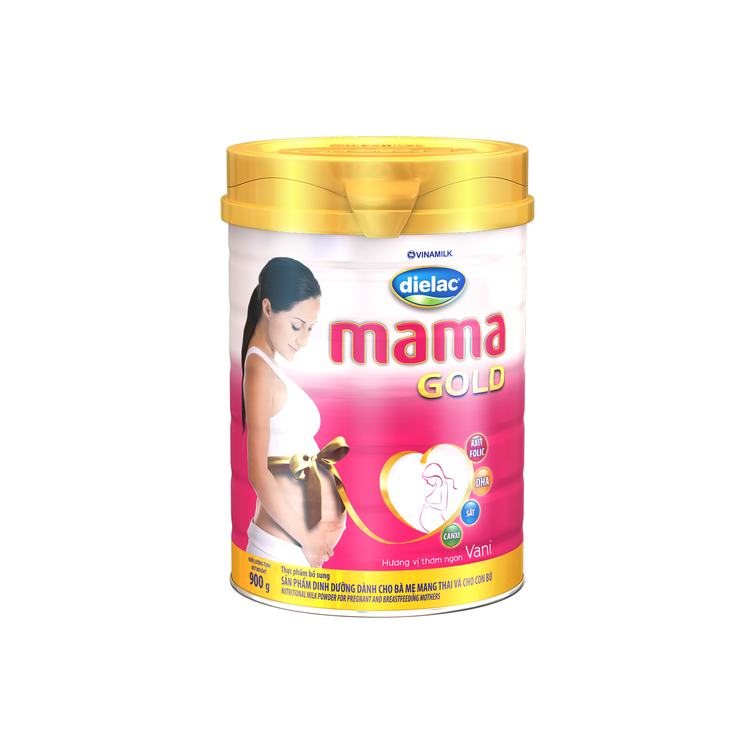 Sữa bột mẹ bầu Dielac Mama Gold Hương Vani 900g